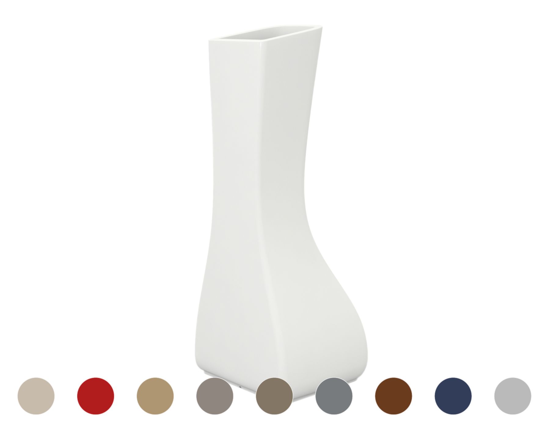 Vondom »NOMA« Mellizas Outdoor Pflanzengefäss Lackiert Hochglanz / Ecru / B 71 x H 175 x T 70 cm