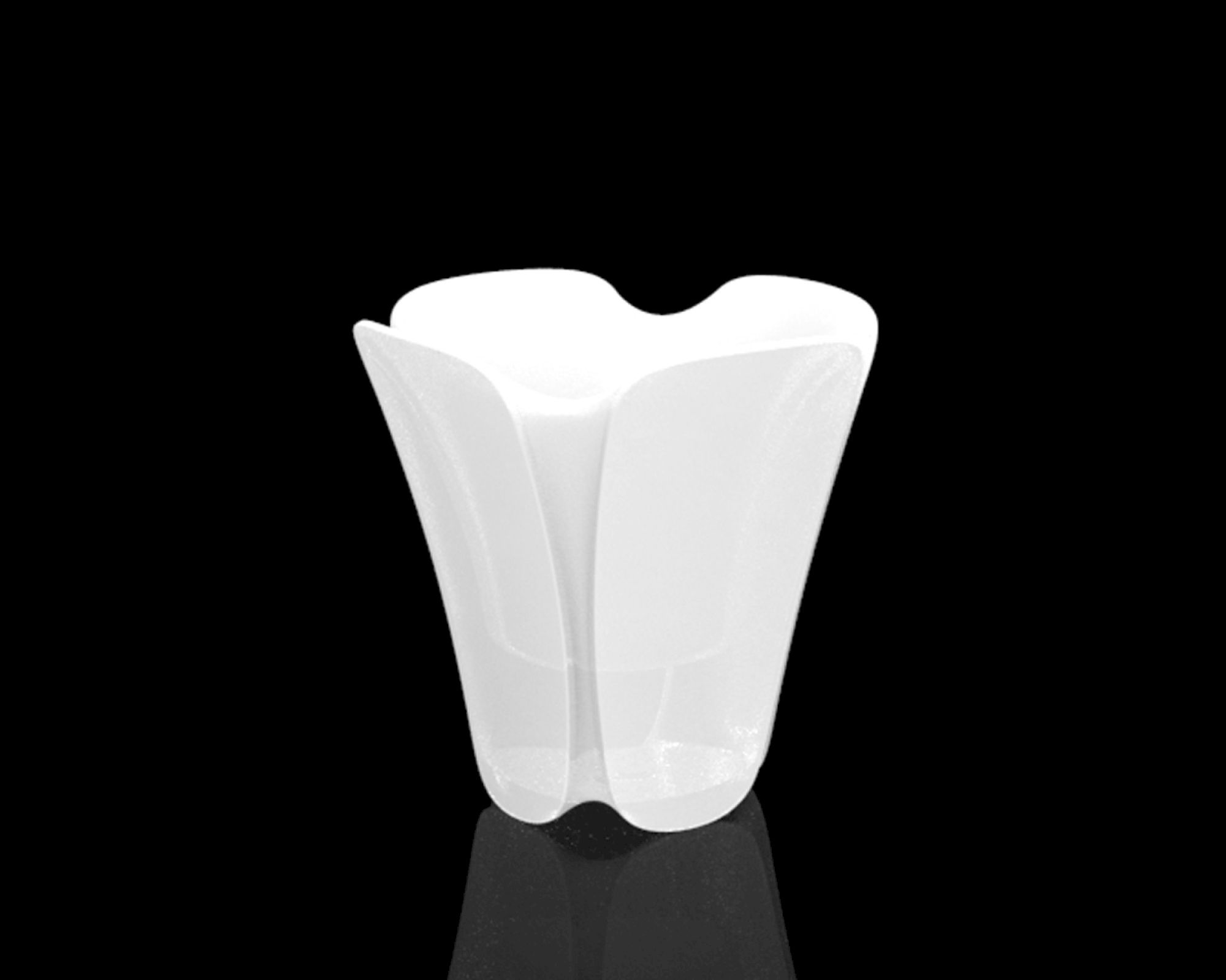 Vondom »PEZZETINA« Outdoor Pflanzengefäß - LED - Beleuchtung 50x50 cm / Weiß LED