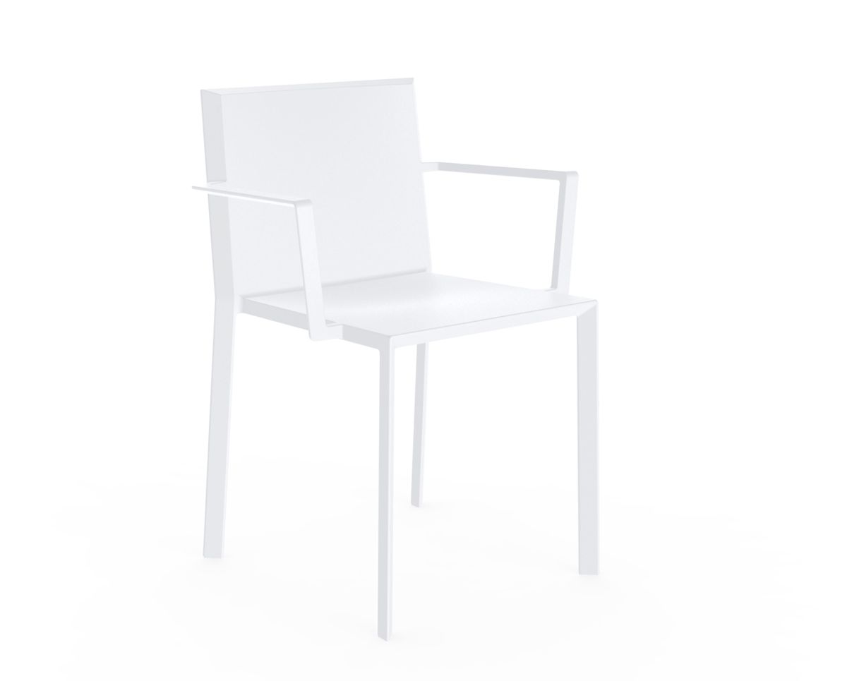 Vondom »QUARTZ« Outdoor Stuhl mit Armlehne Lackiert Hochglanz / Ecru