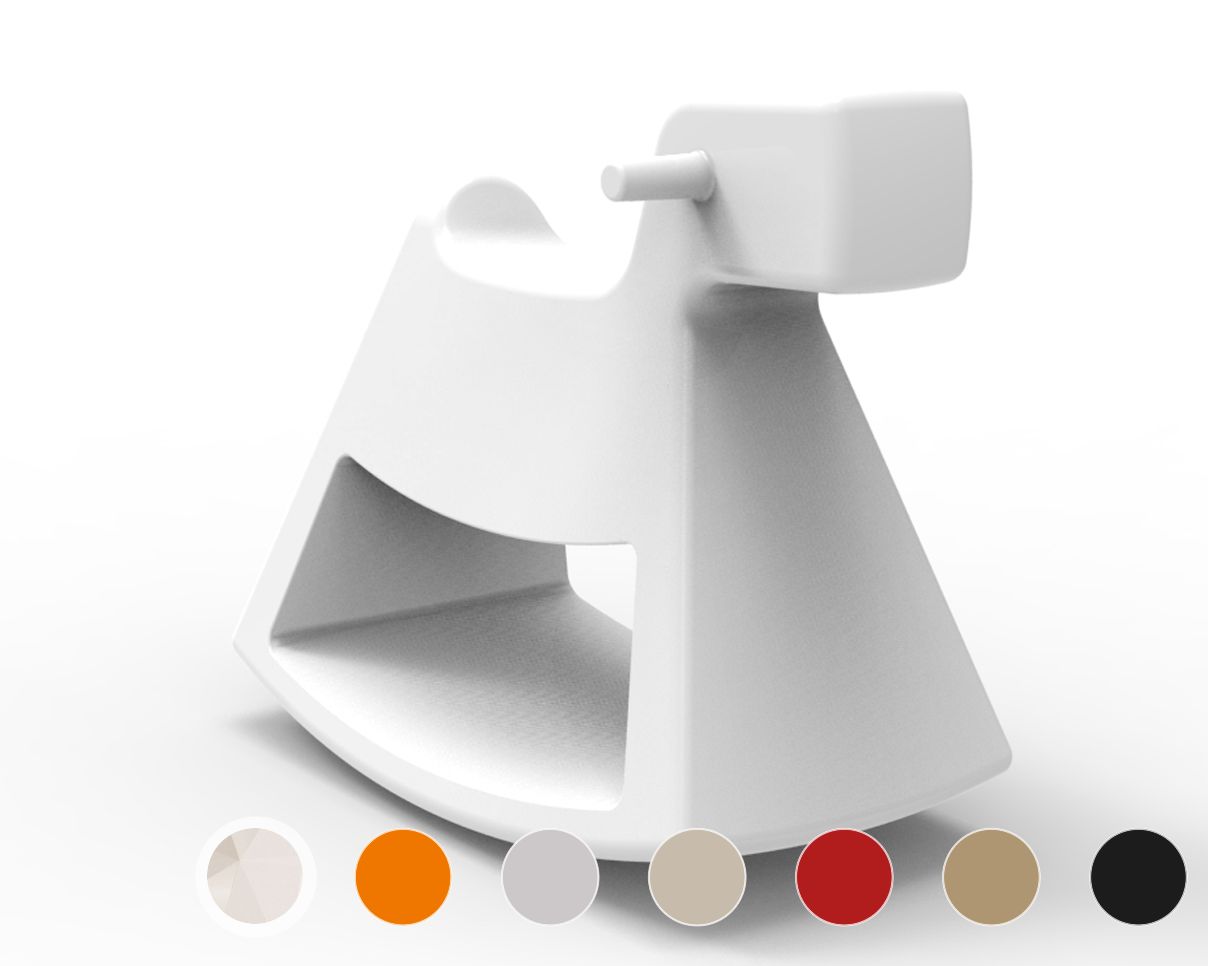 Vondom »ROSINANTE« Schaukelpferd 36x76x55 cm / Hochglanz lackiert / Ecru