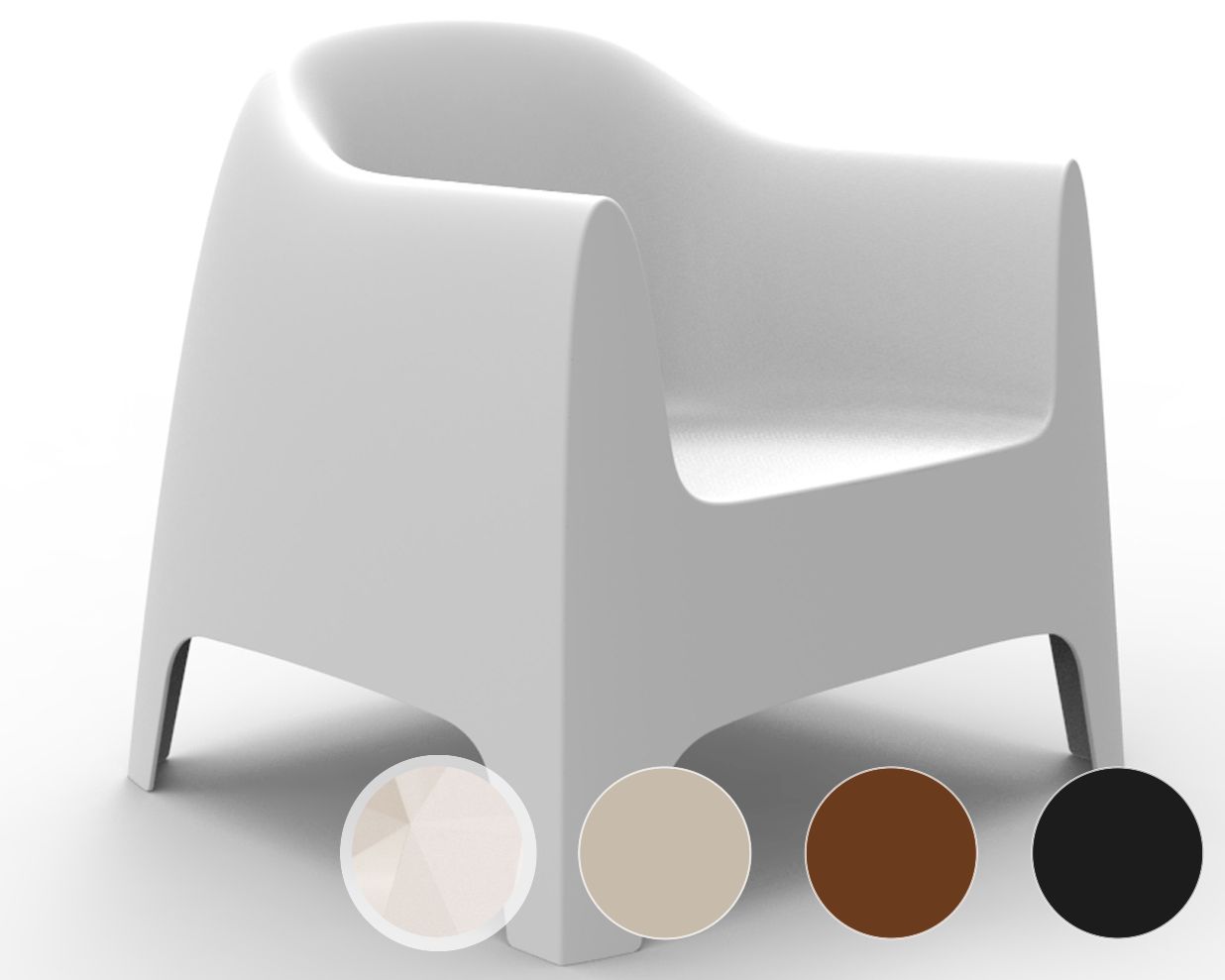 Vondom »SOLID« Outdoor Sessel Basic matt / Black