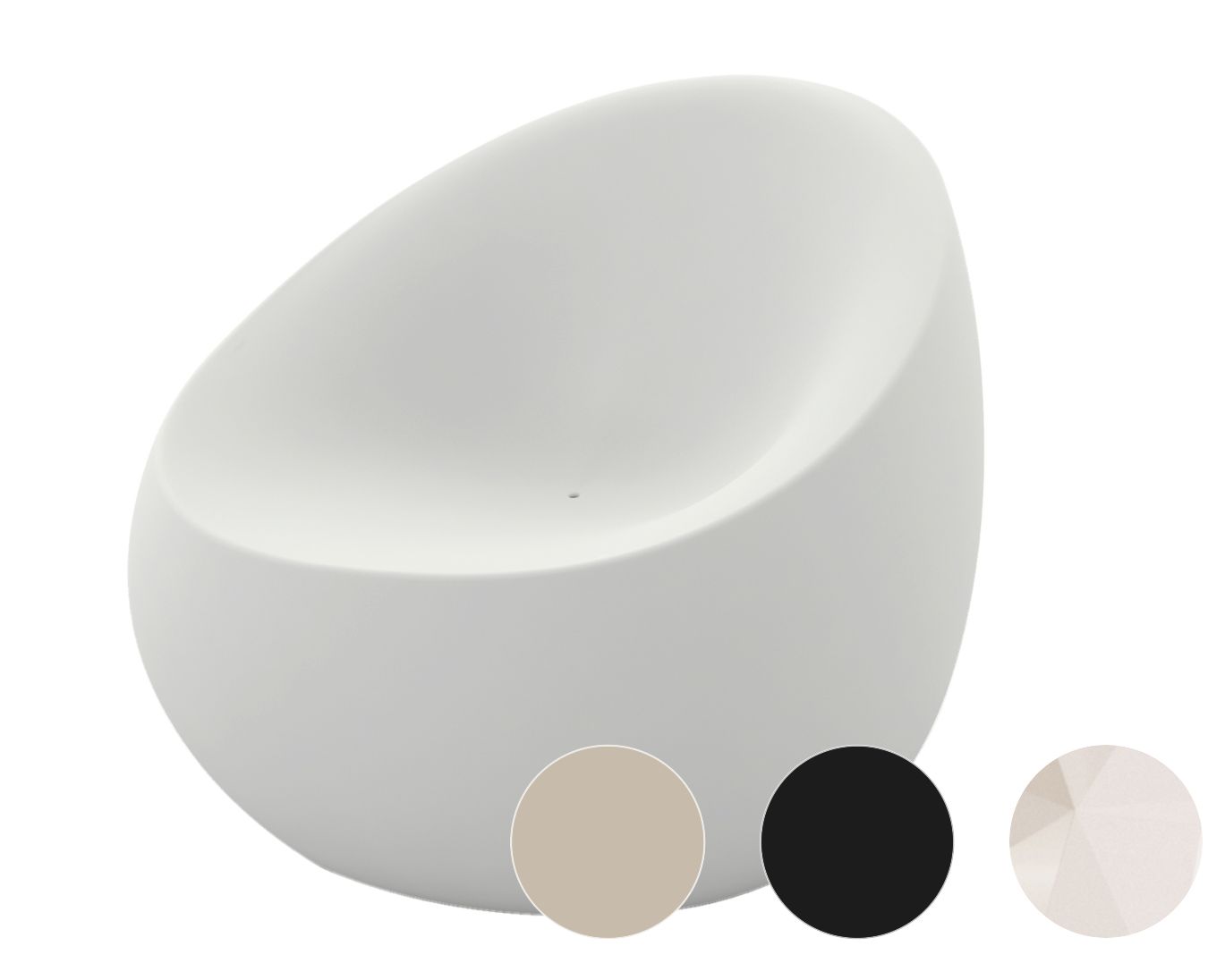 Vondom »STONE« Outdoor Lounge Sessel Basic Matt / White