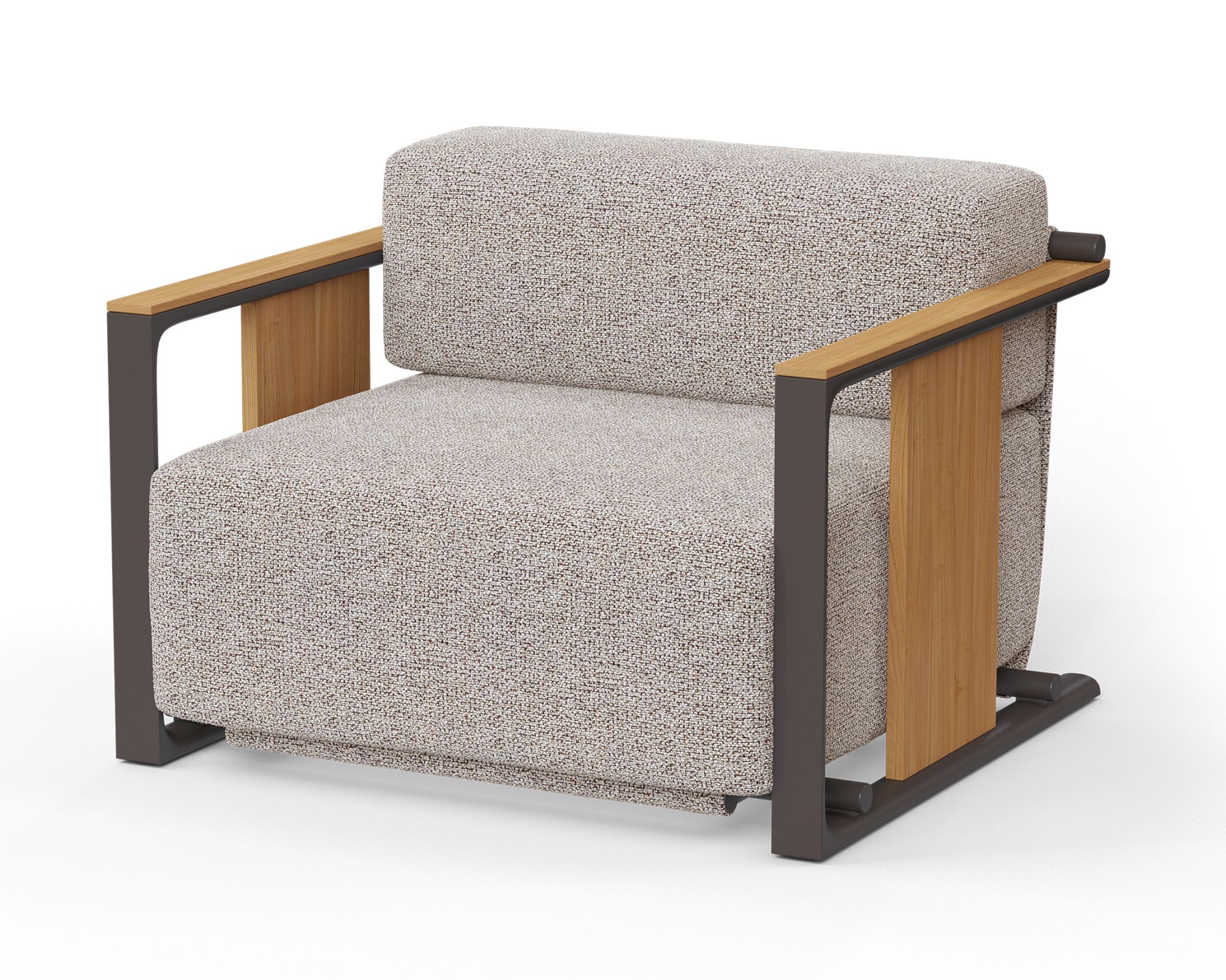 Vondom »TULUM« Outdoor Lounge Sessel Krollet 1921 / Cacao / natural teak