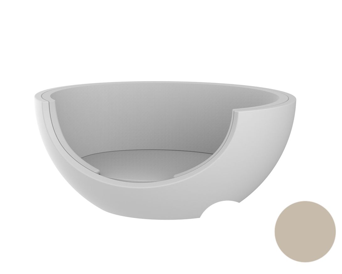 Vondom »ULM« Outdoor Mond Daybed Basic matt / White mit Bezug Silvertex White 4004