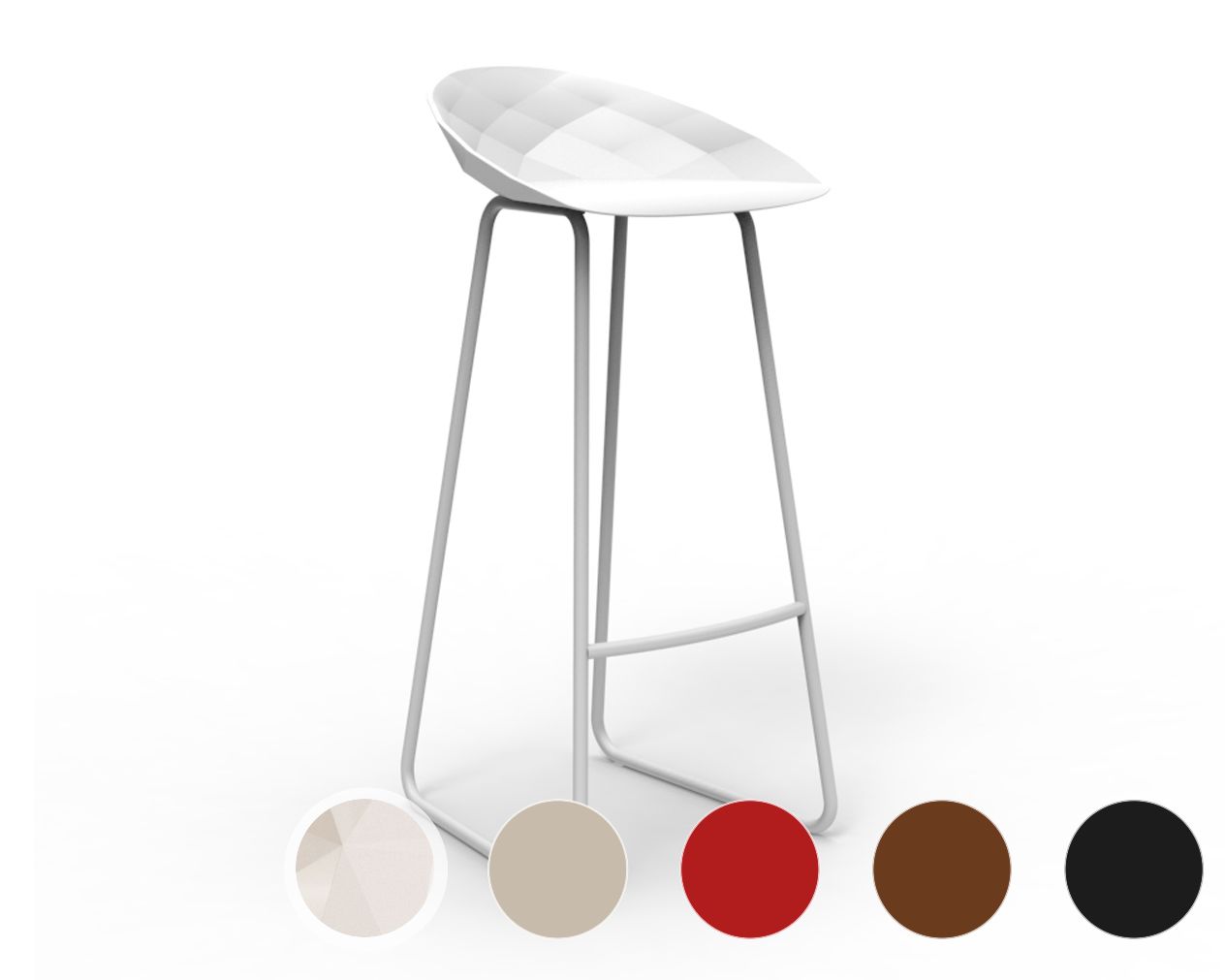 Vondom »VASES« Outdoor Barstuhl Basic Matt / Ecru