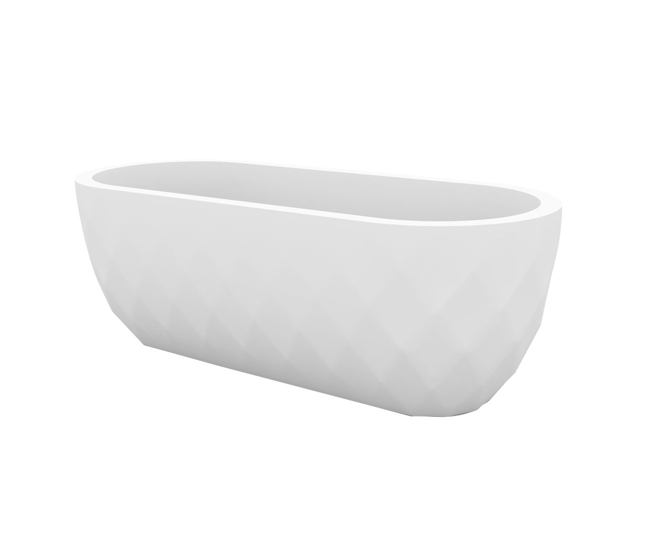 Vondom »VASO« Jardinera Outdoor Pflanzengefäß 14x33 cm / White / Basic Matt
