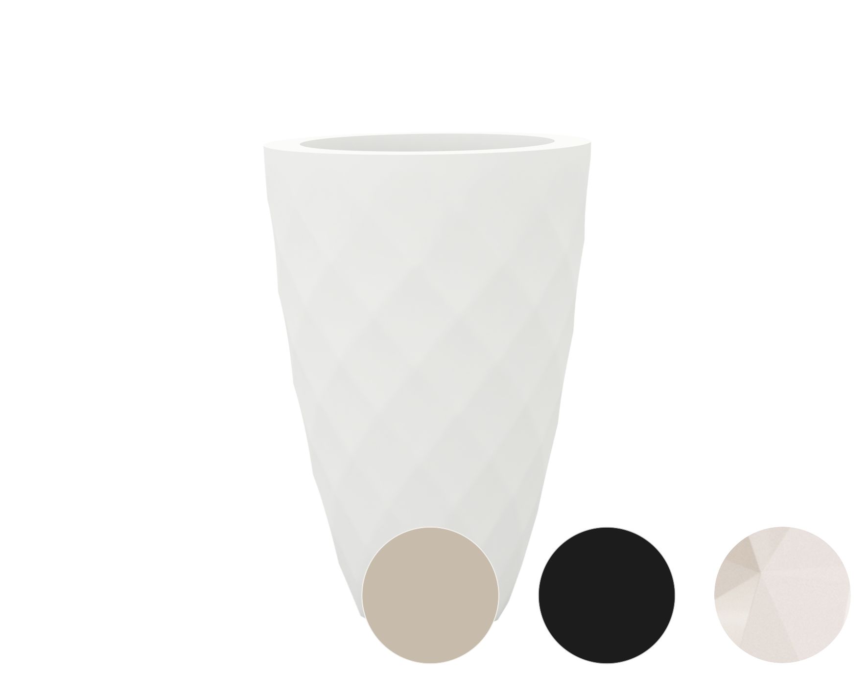 Vondom »VASO« Planter Outdoor Pflanzengefäß 65x100 cm / Black / Basic Matt
