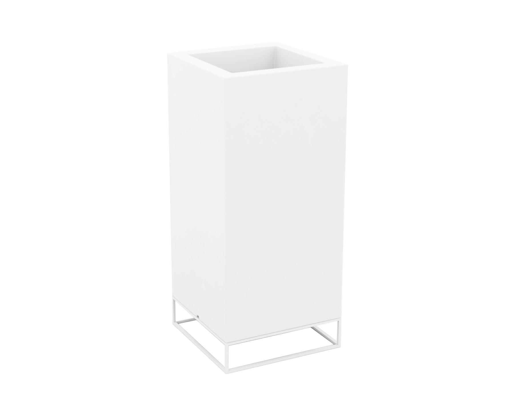 Vondom »VELA« Cubo Alto Outdoor Pflanzengefäß 40x90x40cm / Basic matt / Ecru