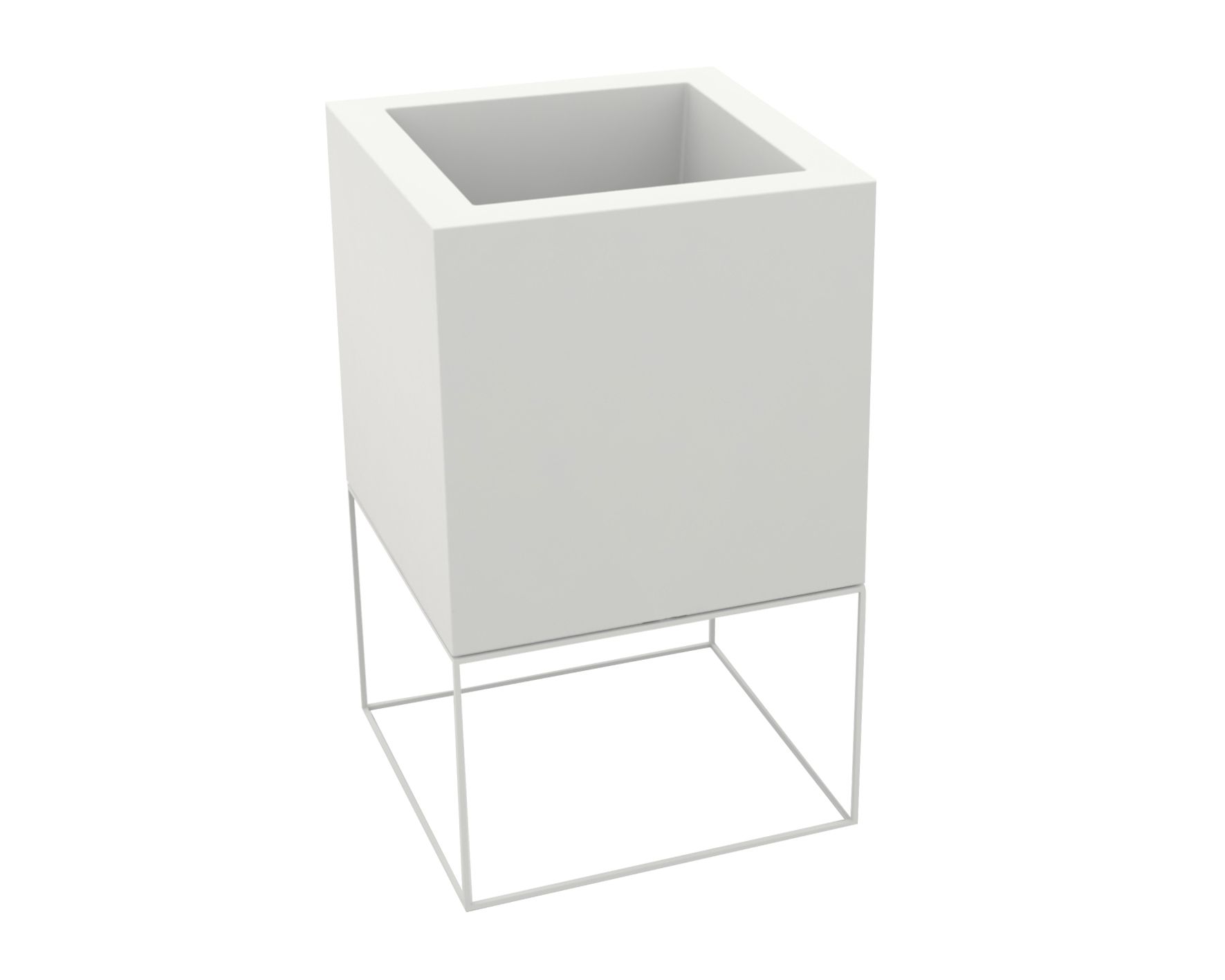 Vondom »VELA« Nano Cubo Outdoor Pflanzengefäss 28 cm / Basic matt / Ecru