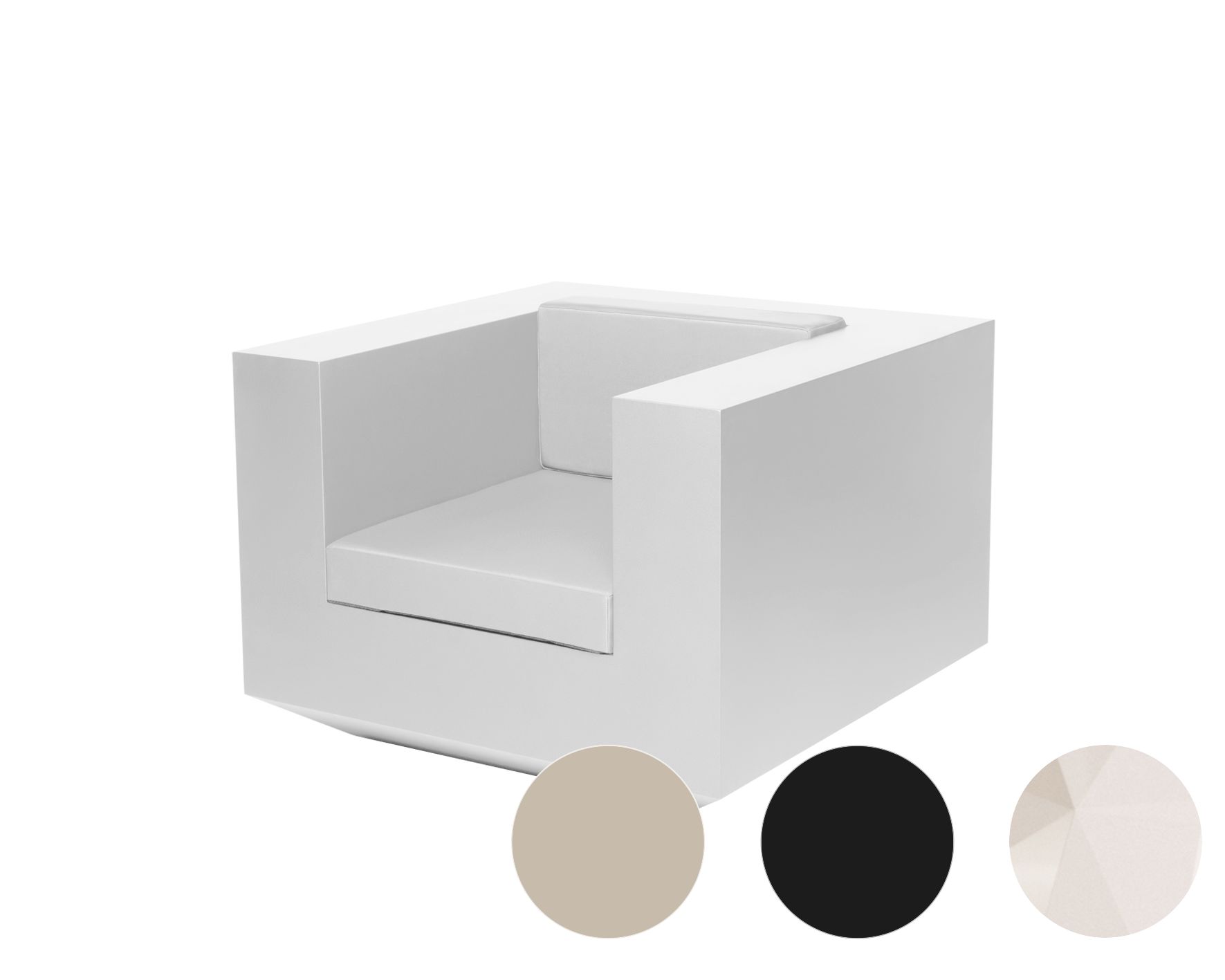 Vondom »VELA« Outdoor Lounge Sessel Ecru / Basic Matt