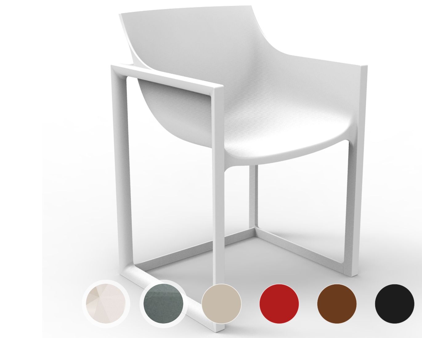 Vondom »WALL STREET« Outdoor Stuhl Basic matt / Red
