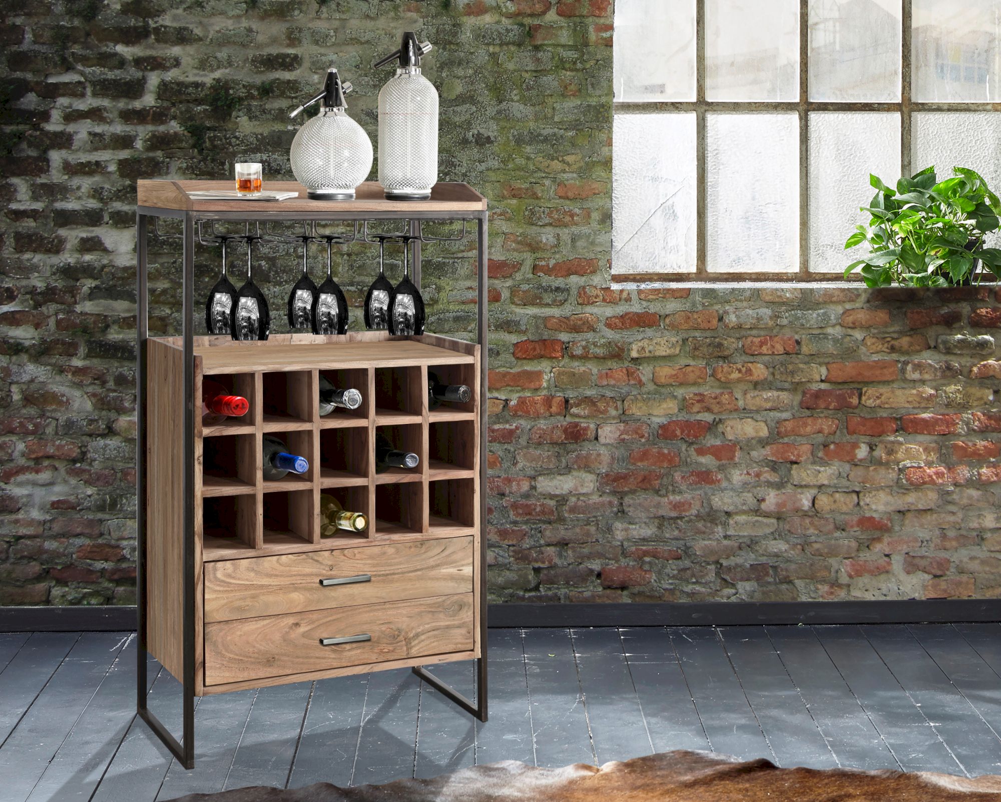 WOLFMÖBEL »Tucson« Weinregal 70x125x35 cm