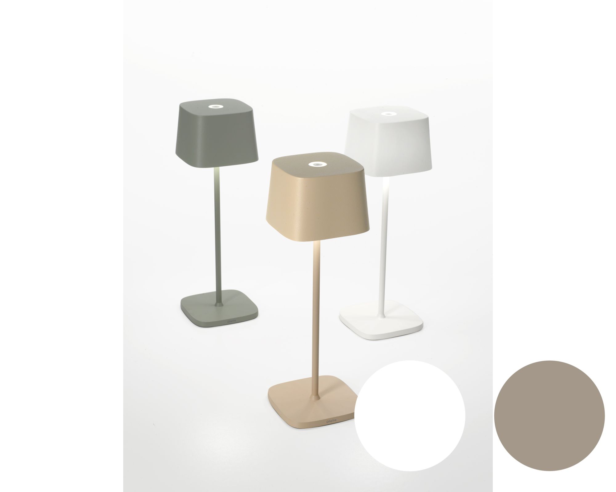 Zafferano »Ofelia Pro« LED-Tischleuchte dimmbar weiß