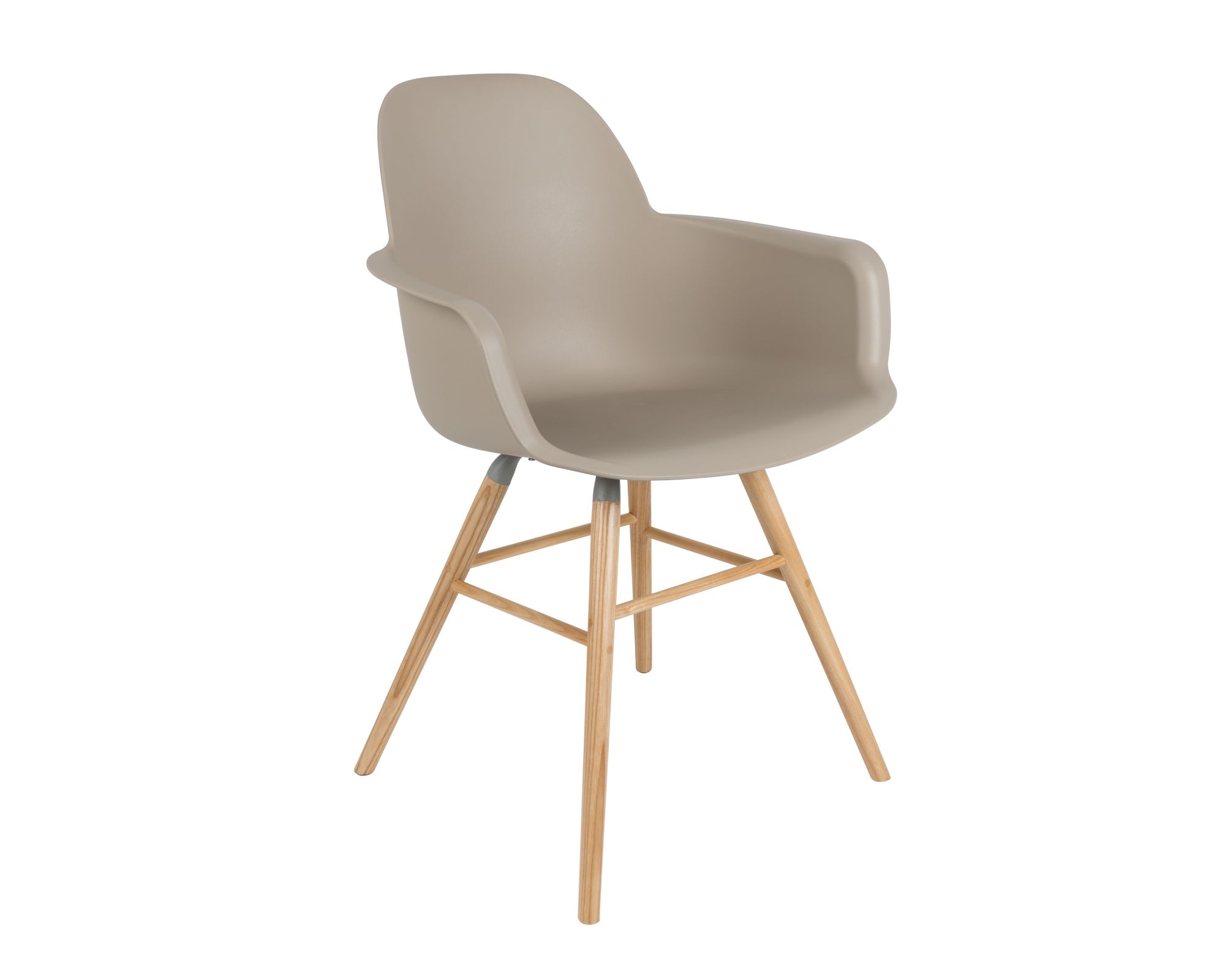 Zuiver »Albert Kuip« Designer-Stuhl mit Armlehne Light Grey