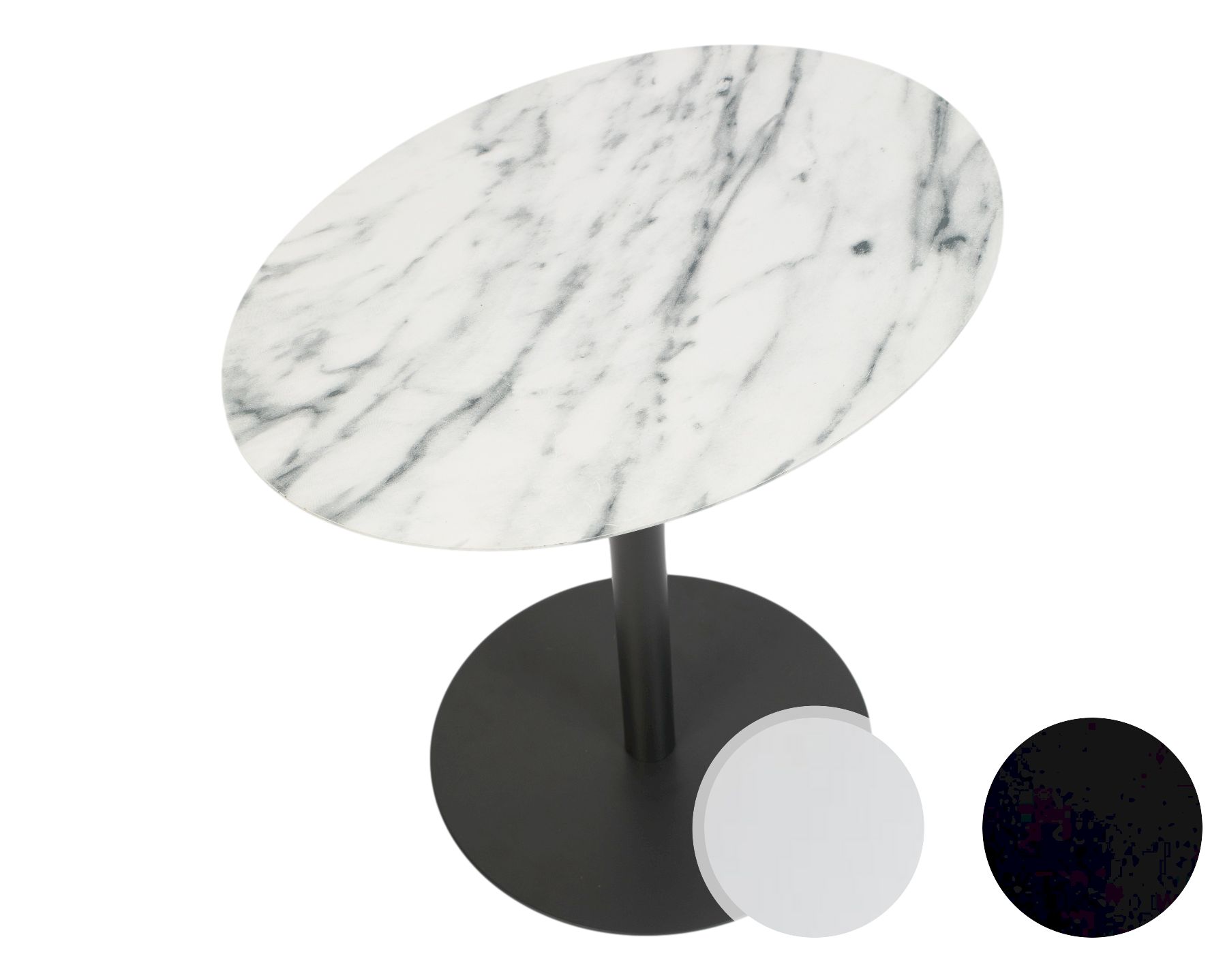 Zuiver Beistelltisch Snow oval weiss