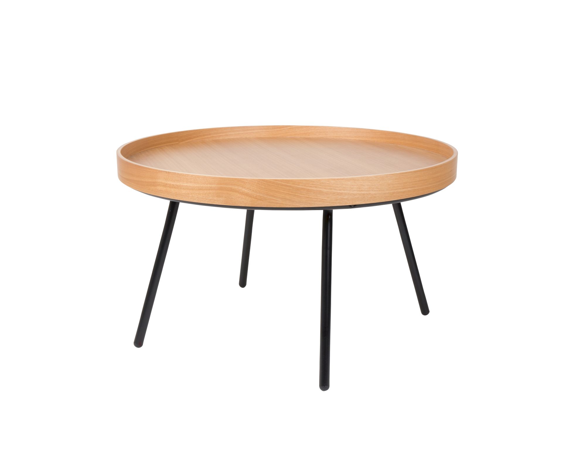 Zuiver Couch-/Beistelltisch Oak Trey Couchtisch / H 45 cm, Ø 78 cm