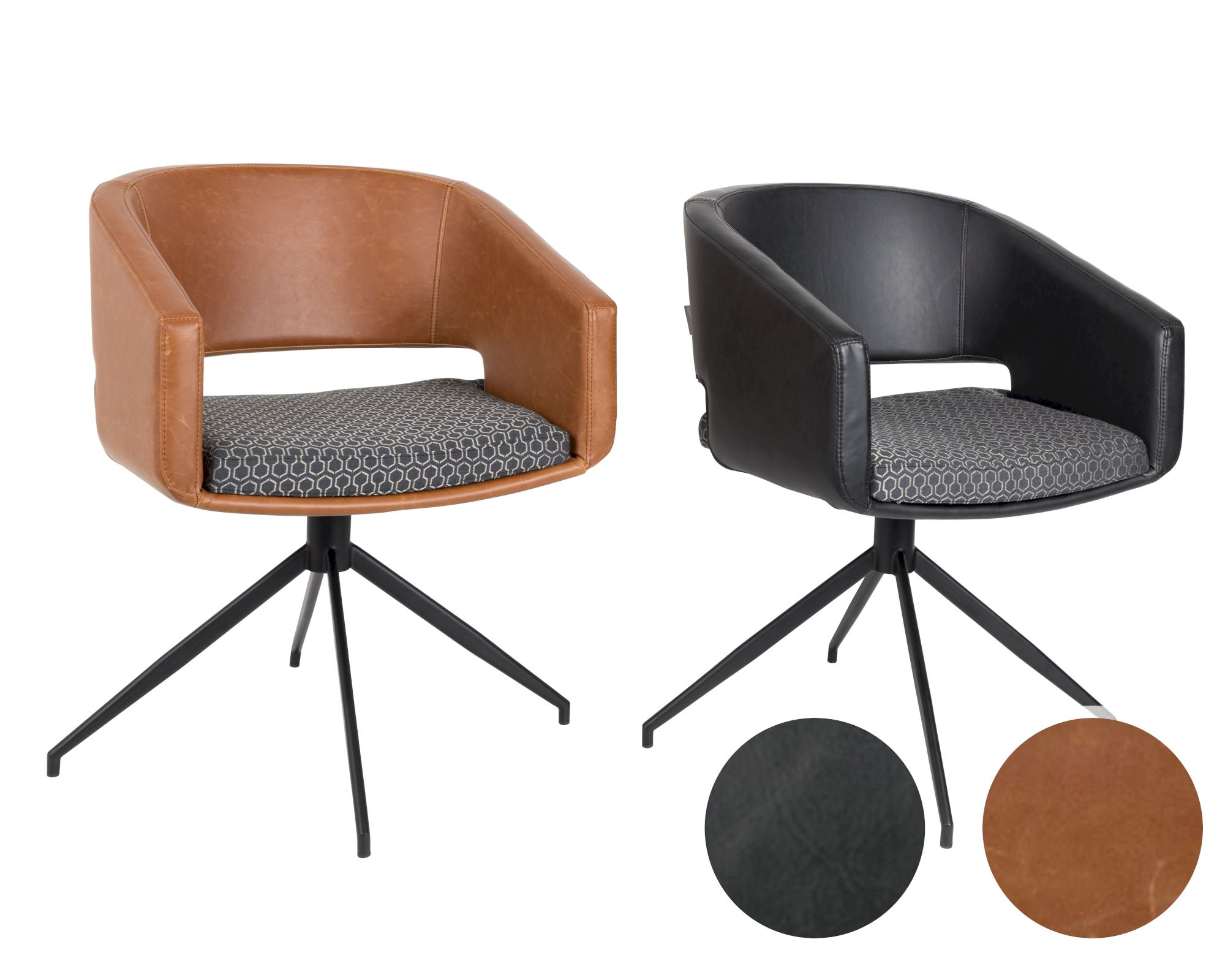 Zuiver Designer-Stuhl Beau schwarz