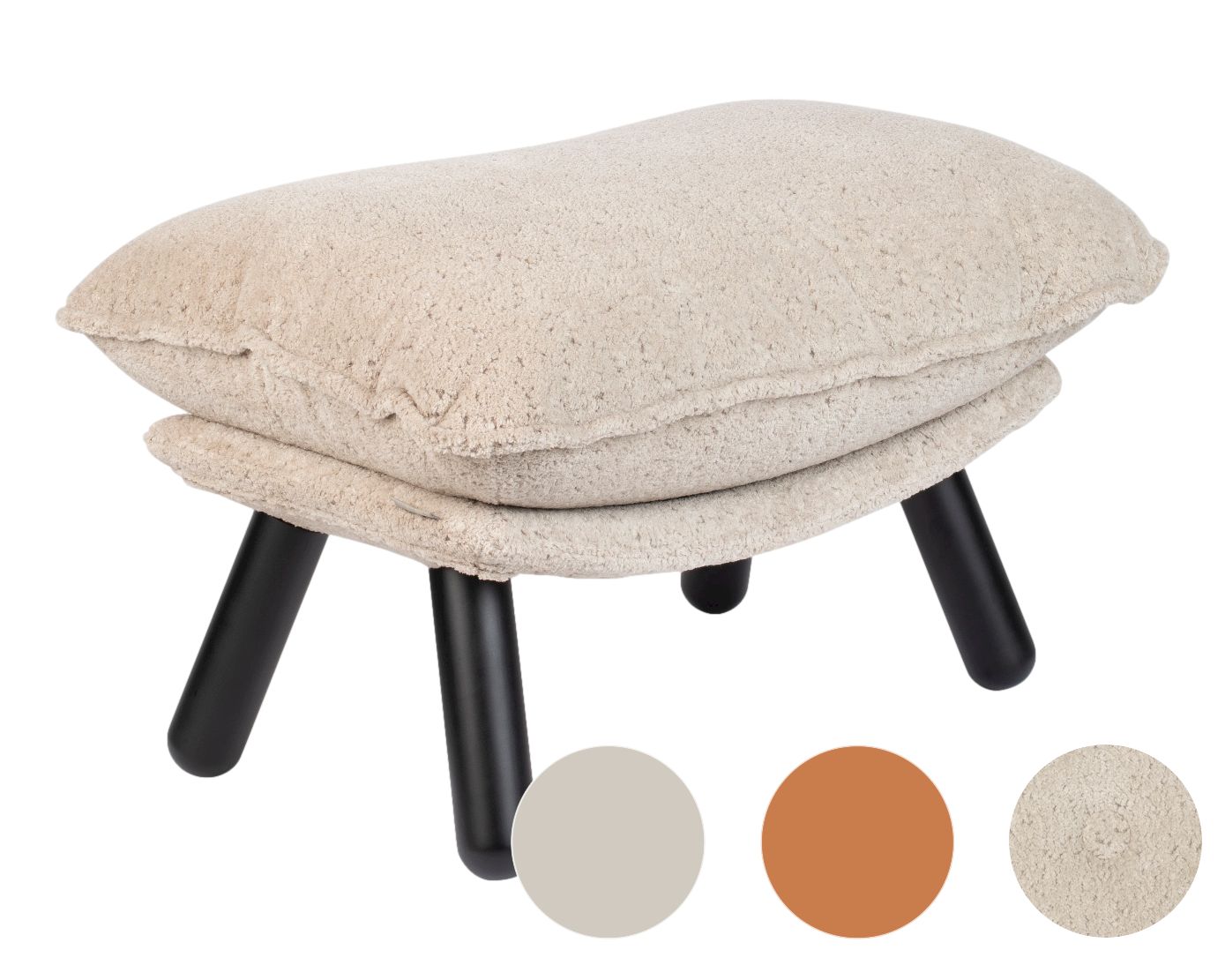Zuiver Hocker Lazy Sack Teddy-Stoff beige