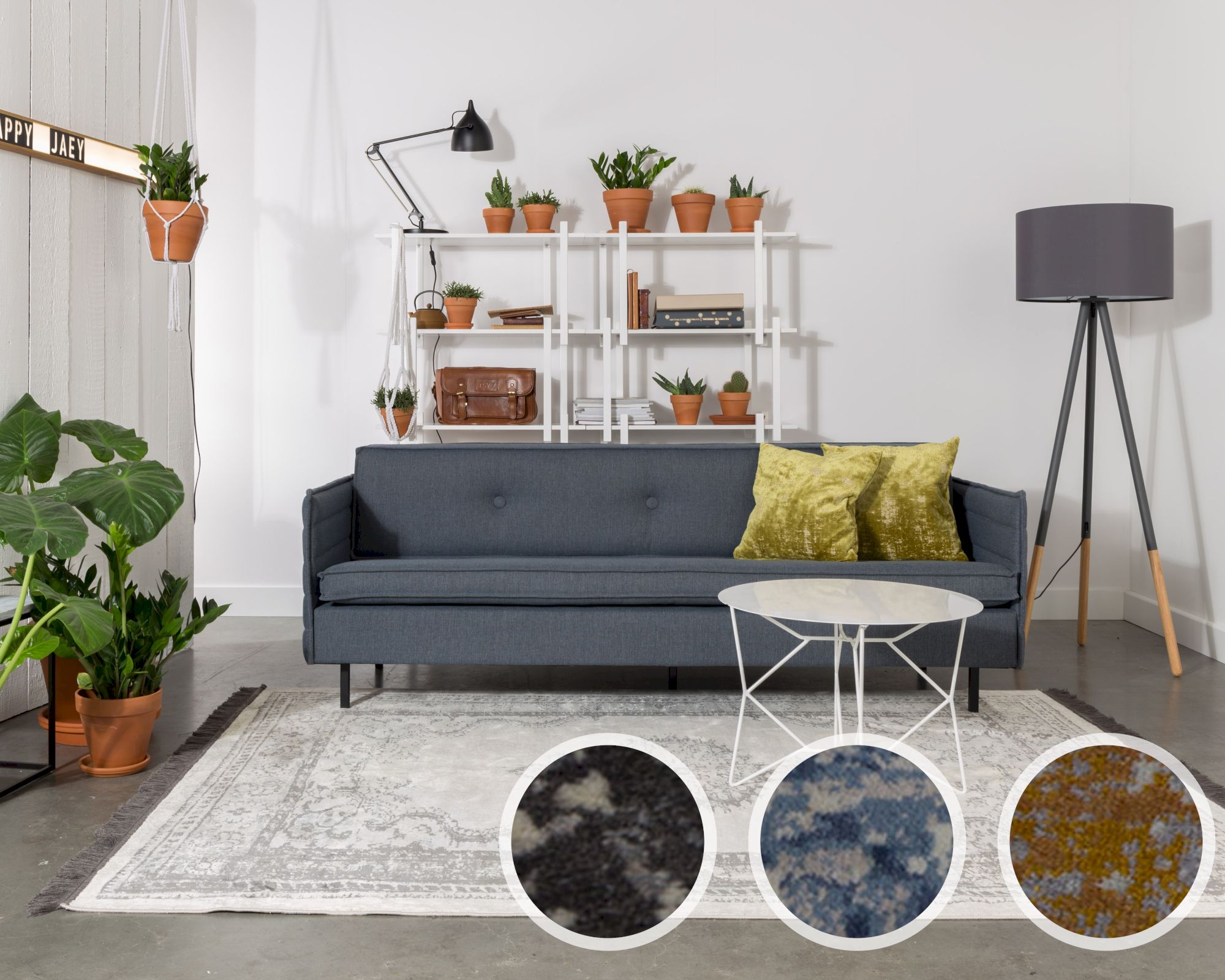 Zuiver Niederflor-Teppich Marvel 200x300 cm / Beige