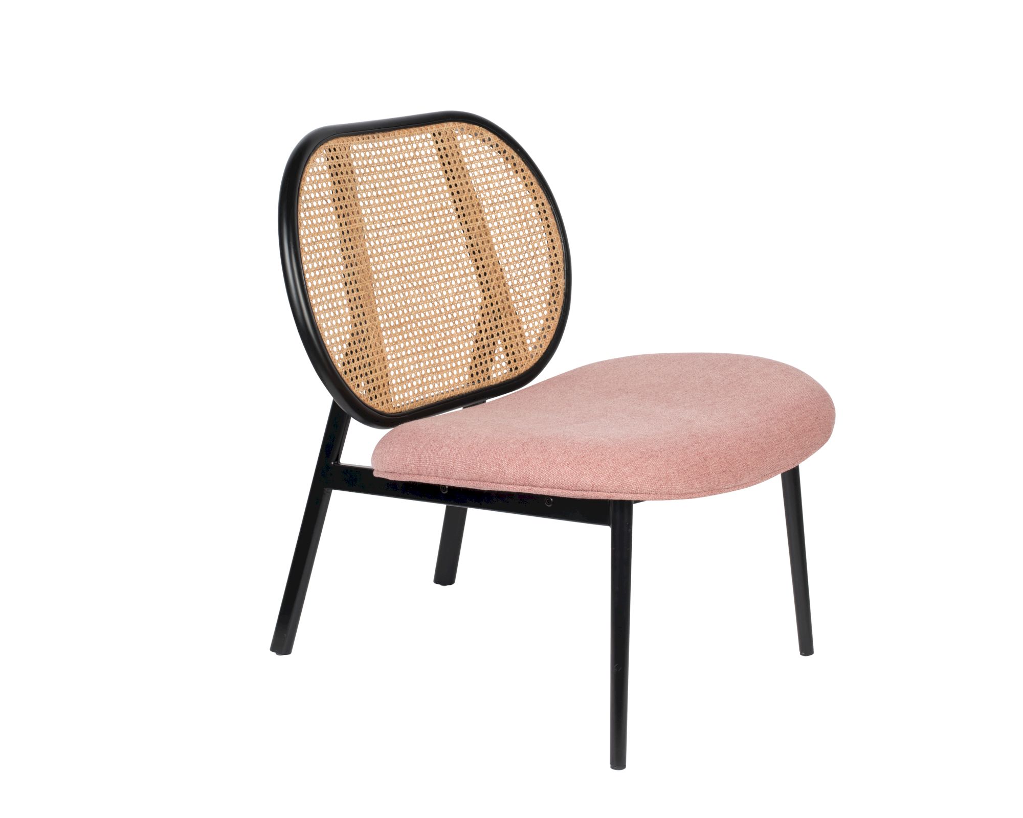Zuiver »Spike« Loungestuhl grau/ Rattan