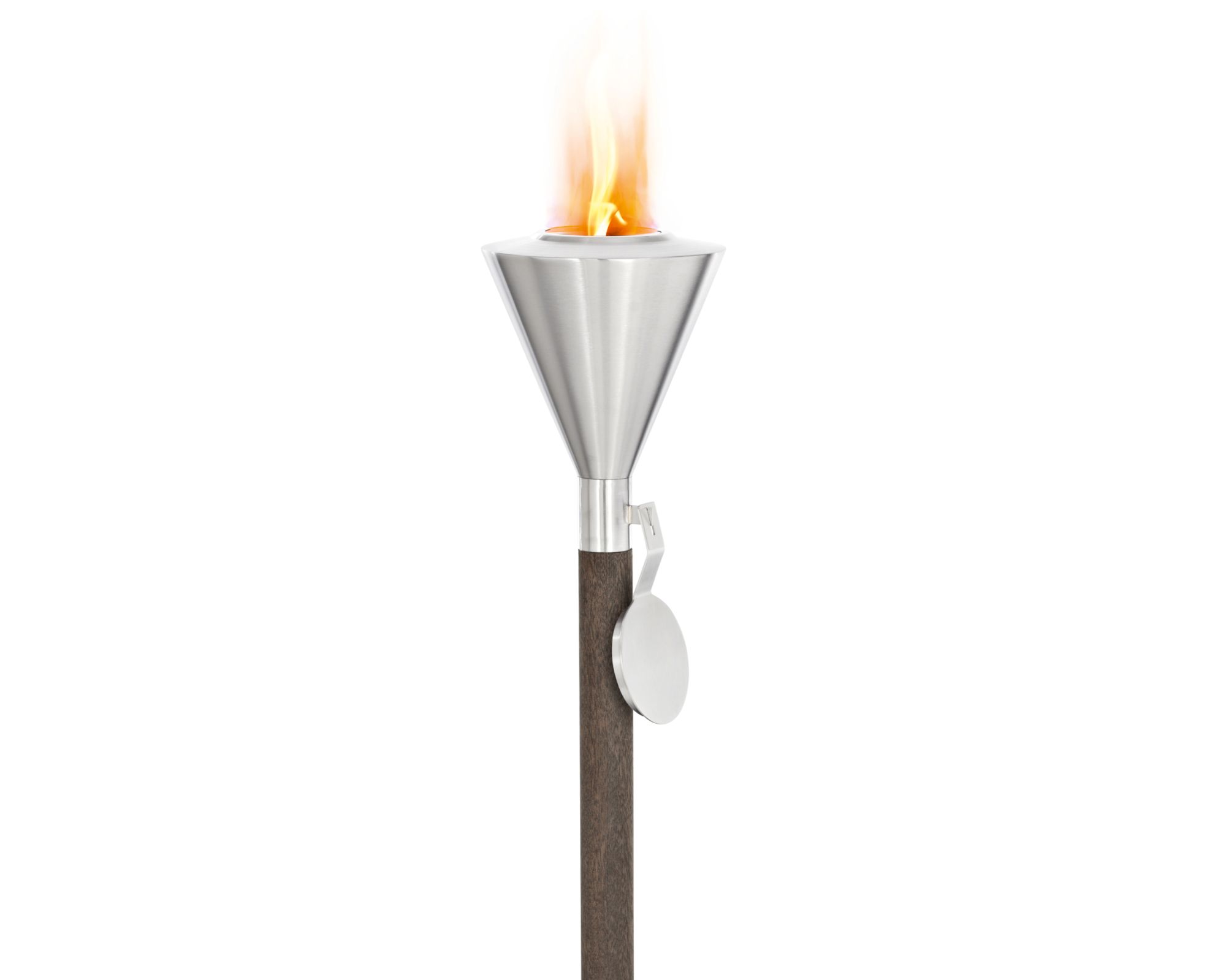 blomus »Orchos« Gartenfackel II Edelstahl matt / Holz