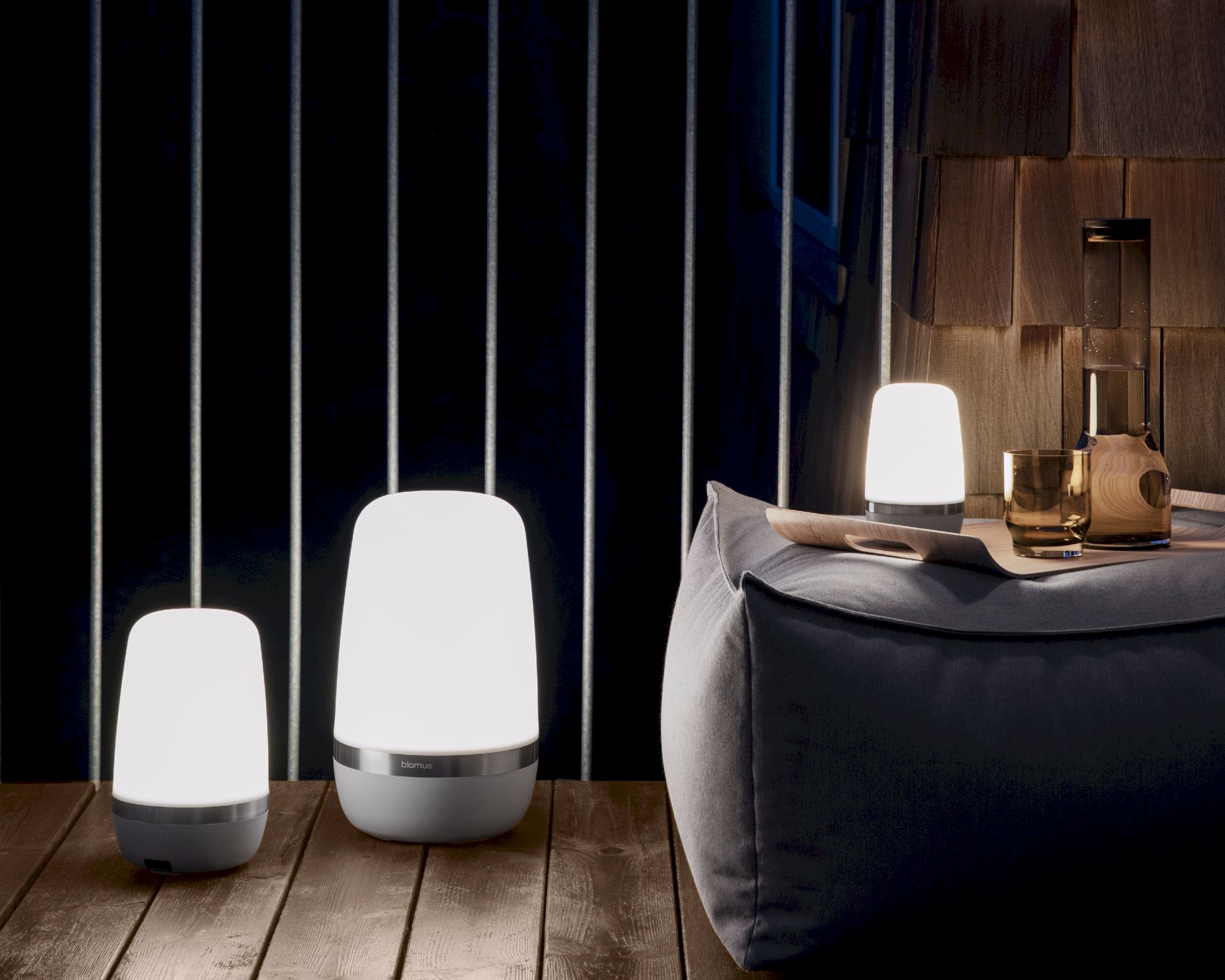 blomus »Spirit« LED Outdoor Leuchte 15x9 cm / hellgrau