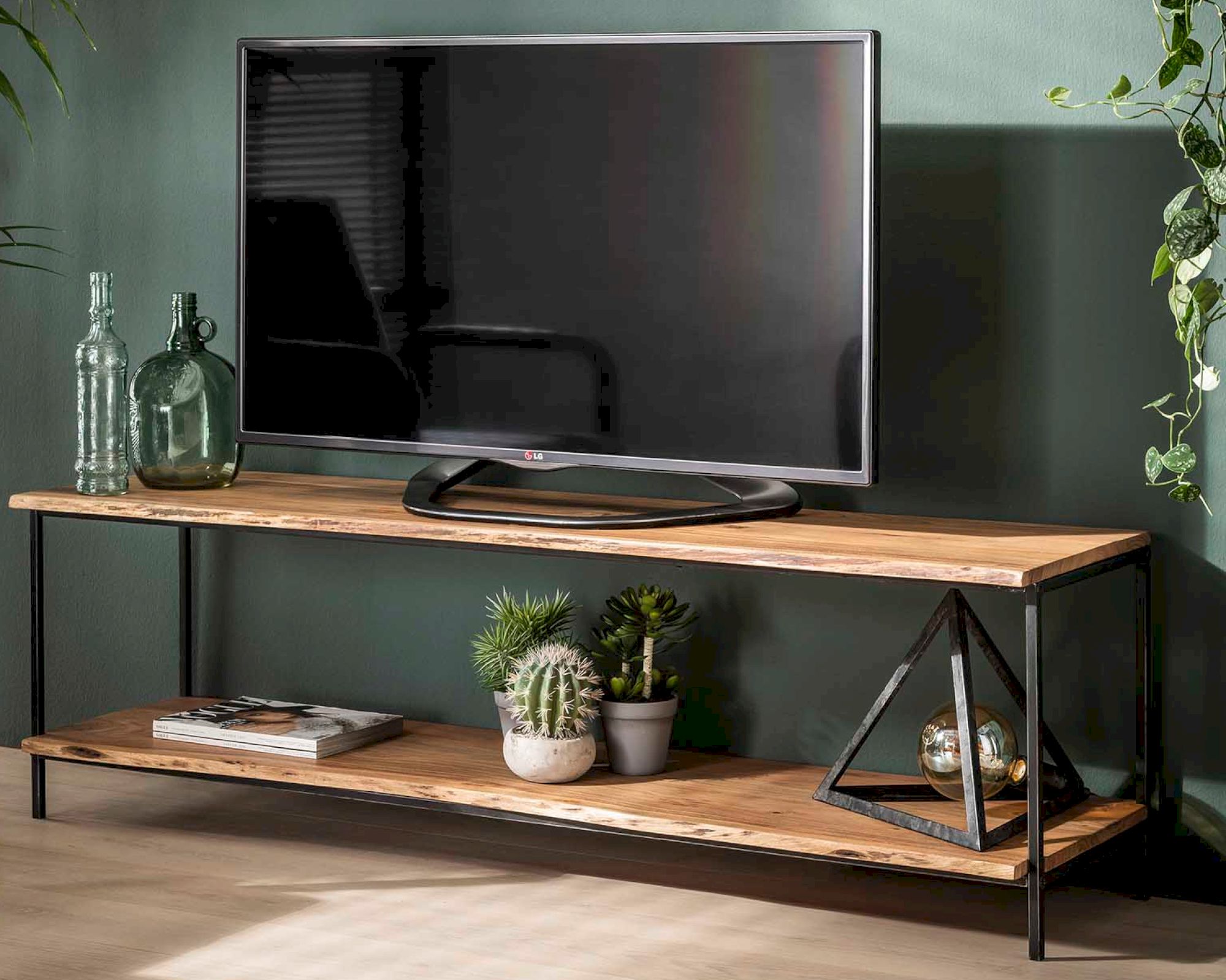 designline »Ahle« Massivholz TV-Möbel 150x45x40 cm