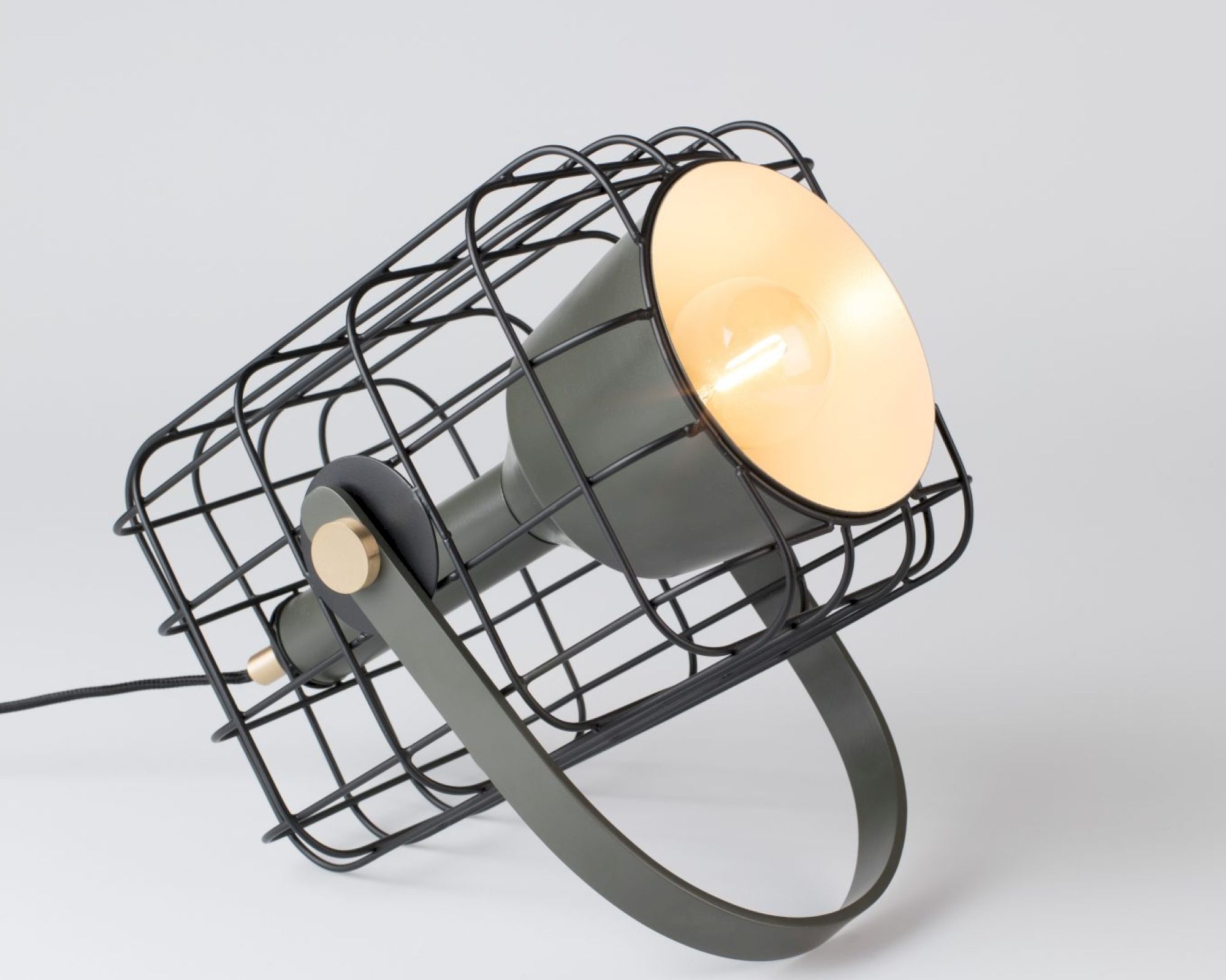 designline »Cage« Tischlampe weiss