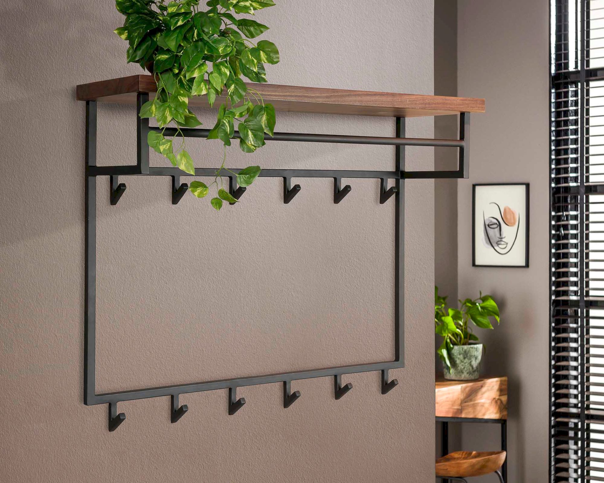 designline »Daytona« Garderobe 12 Haken 100x80x30 cm