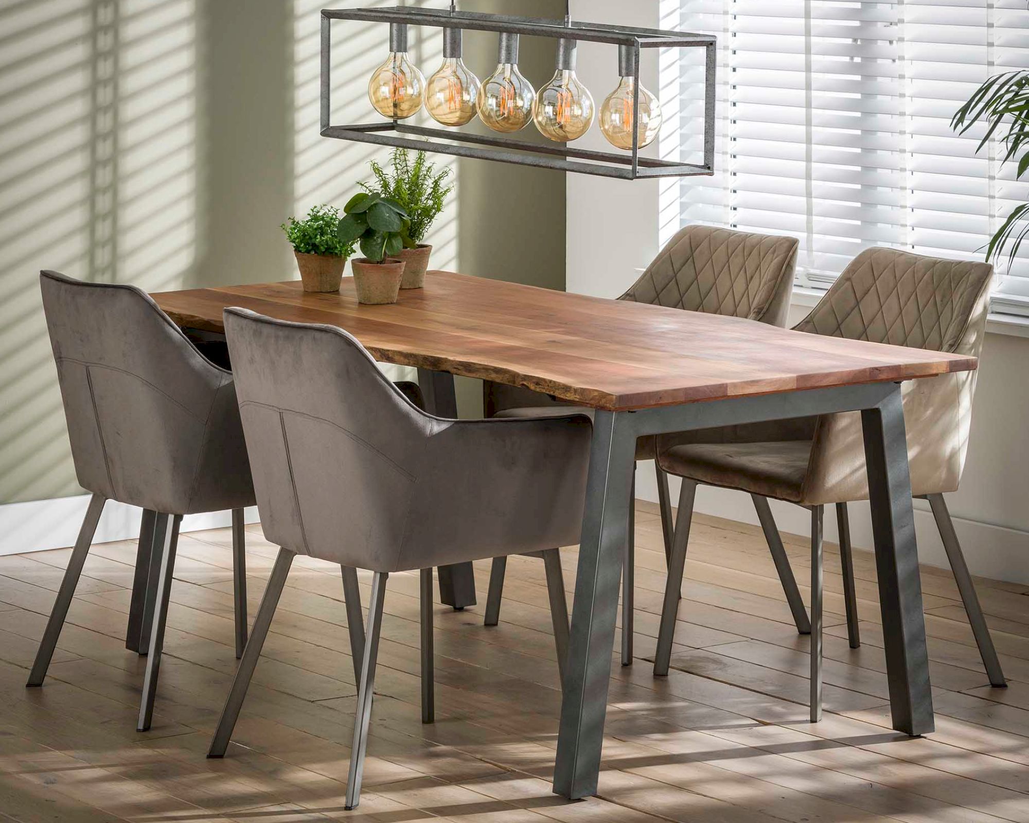designline »Edge« Massivholz Esstisch 180x76x90 cm