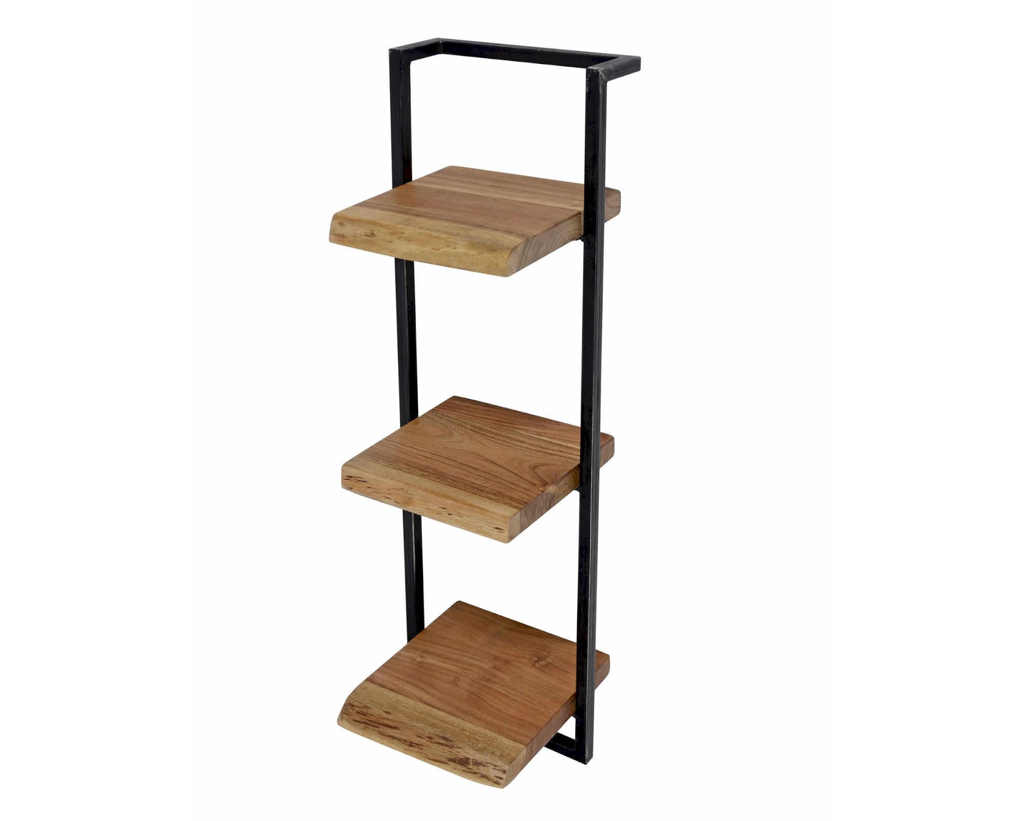 designline »Edge« Massivholz Wandregal Metall/Akazie III 30x100x25 cm