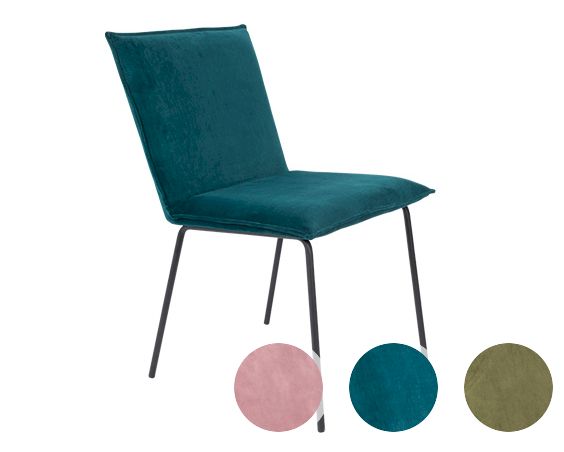 designline »Floke Velvet« Polsterstuhl petrol