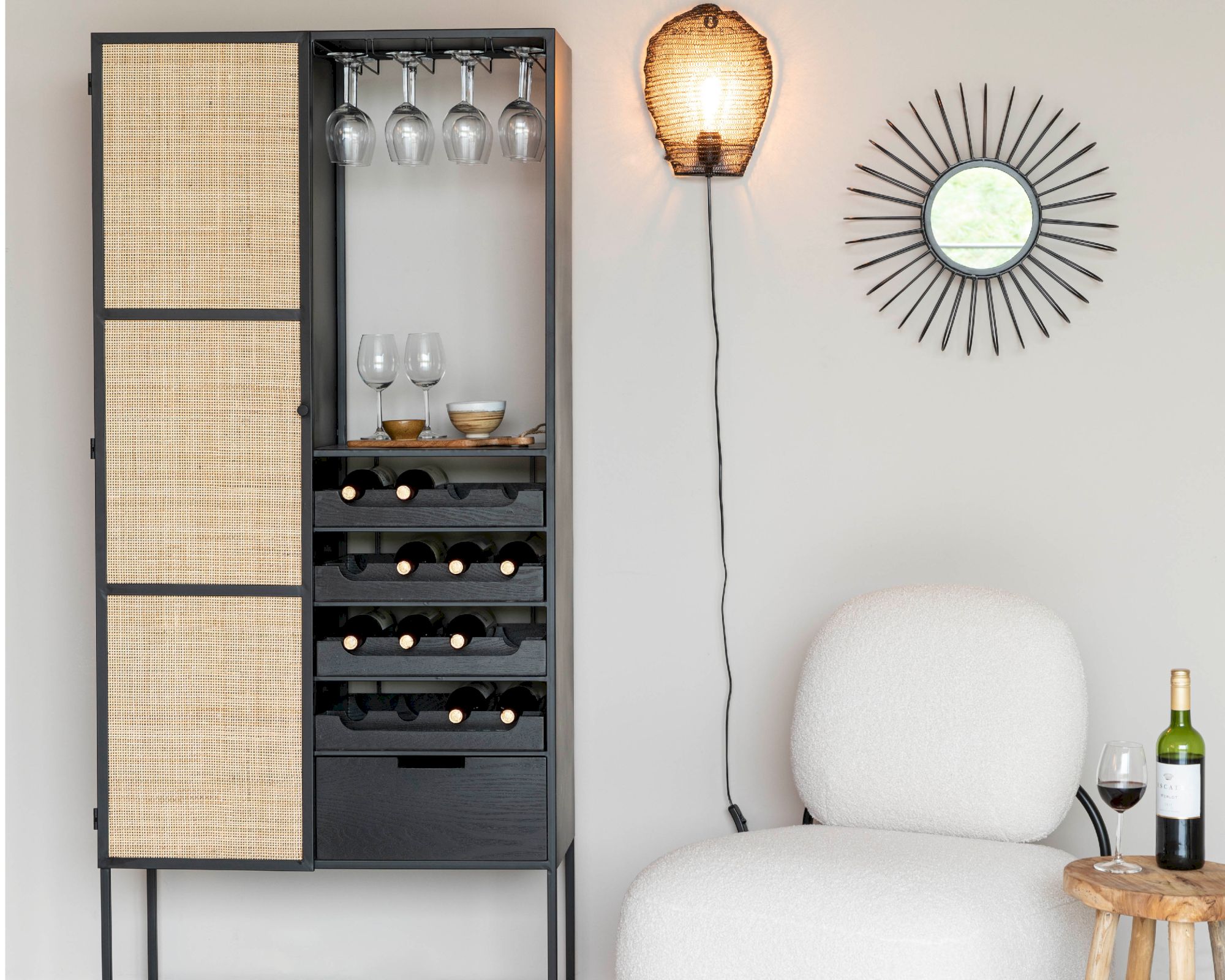 designline »Guuji« Weinregal hoch schwarz
