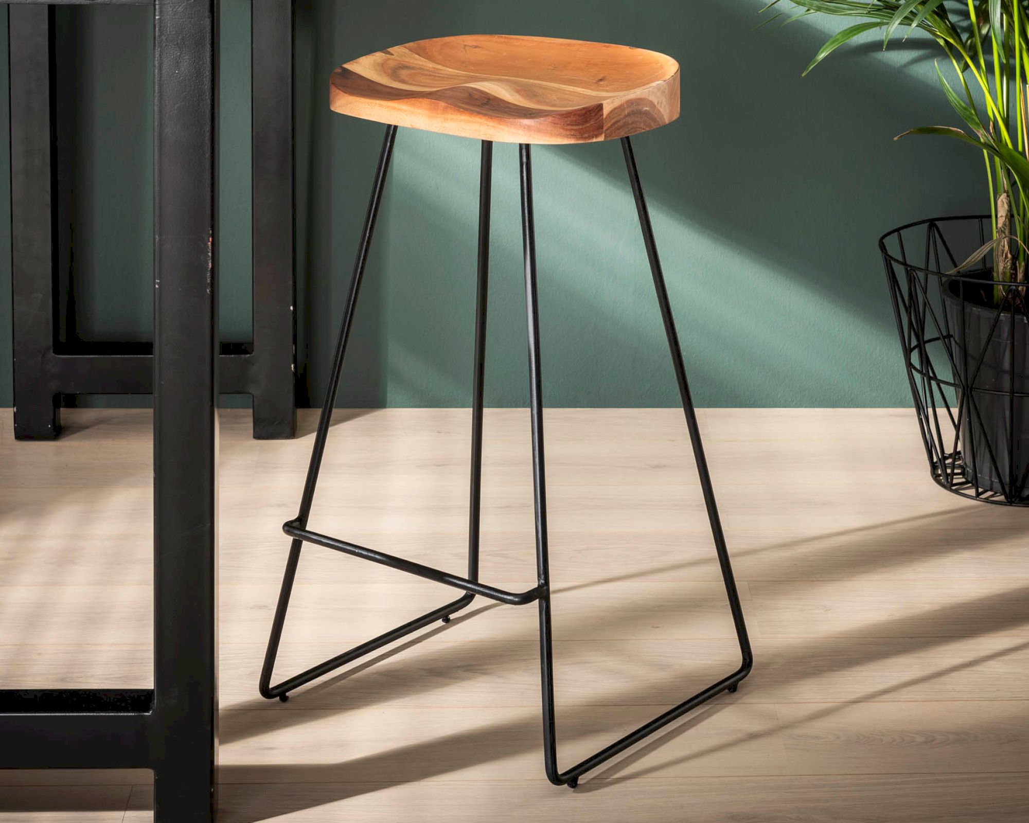 designline »Kahn« Massivholz Barhocker