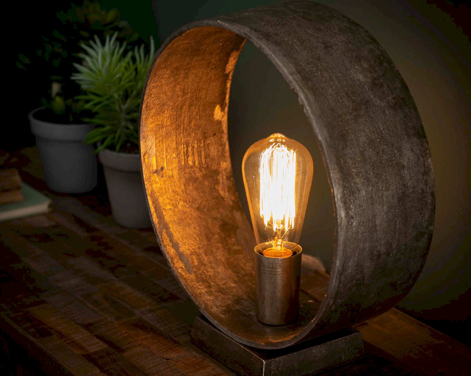 designline »Loop« Tischlampe Nickel