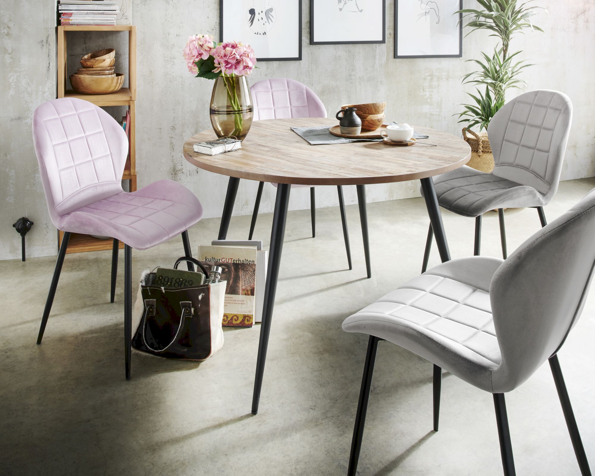 designline »M2H-Wave« Polsterstuhl altrosa