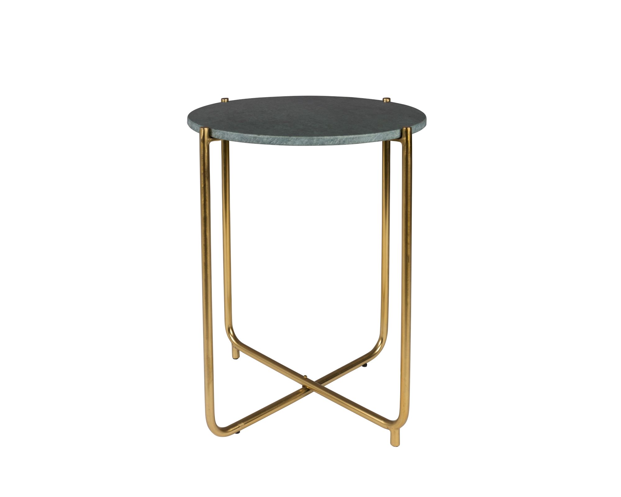 designline Marmor Beistelltisch Timpa Grün / H 54 x Ø 44,5 cm