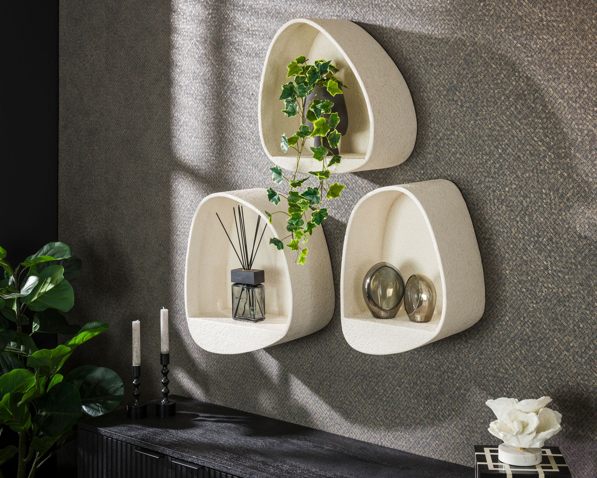 designline »Marmorverbundstoff« Wandregal breit 44 x 49 x 21 cm