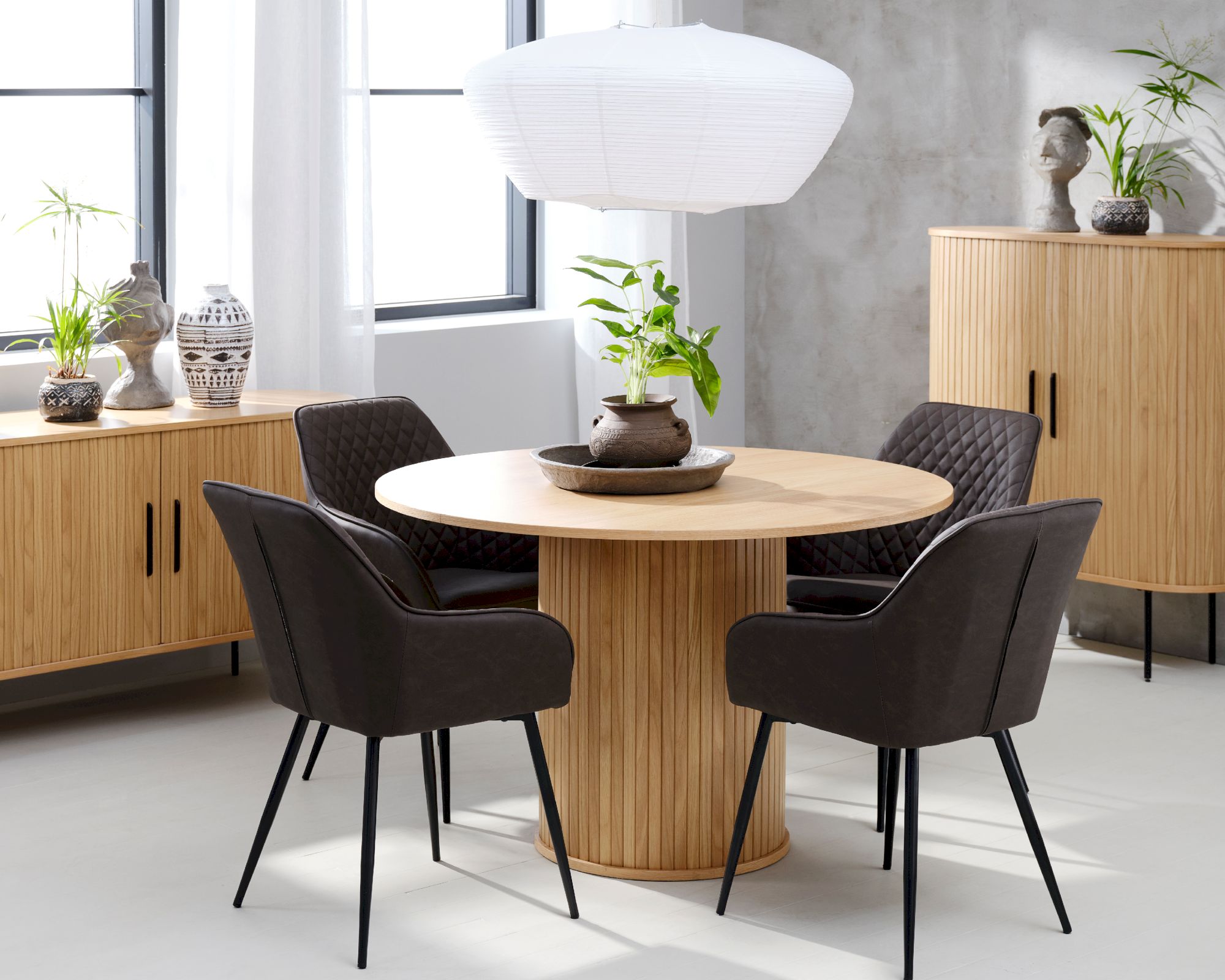 designline »Nola« Esstisch Eiche Ø 120 cm
