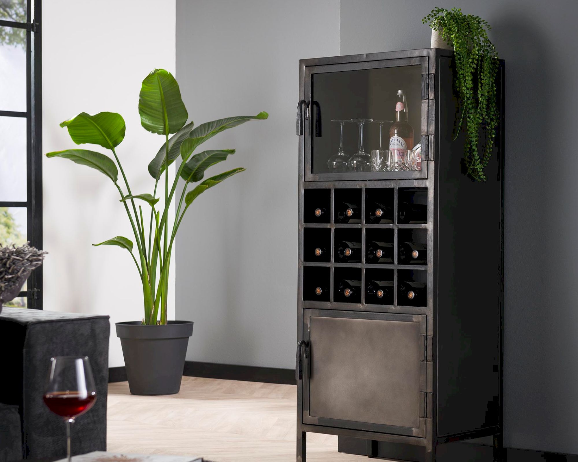 designline »Ruff« Weinschrank 55x135x40 cm