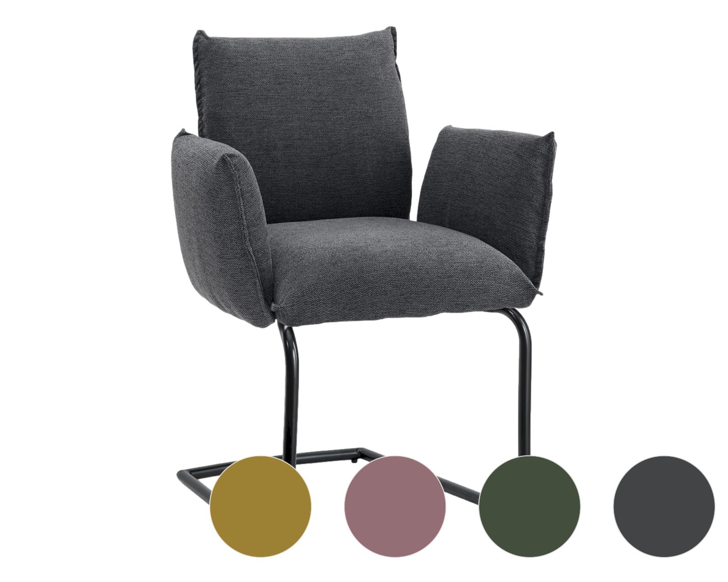 designline »SIT DOWN« Polsterstuhl Swing ohne Armlehnen / rosa