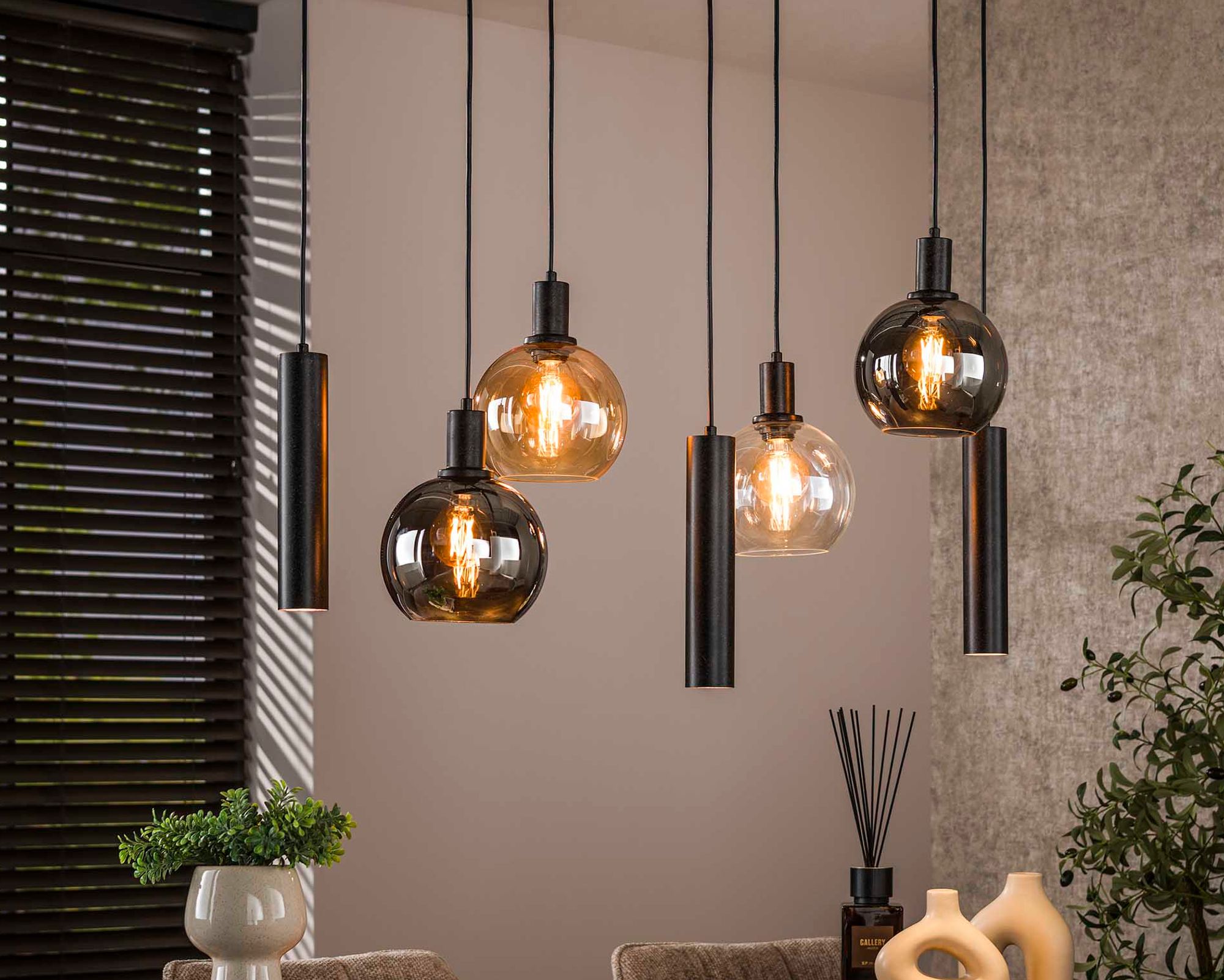 designline »Sfera 4+3L« Pendelleuchte 4 +3 flammig / tricolore