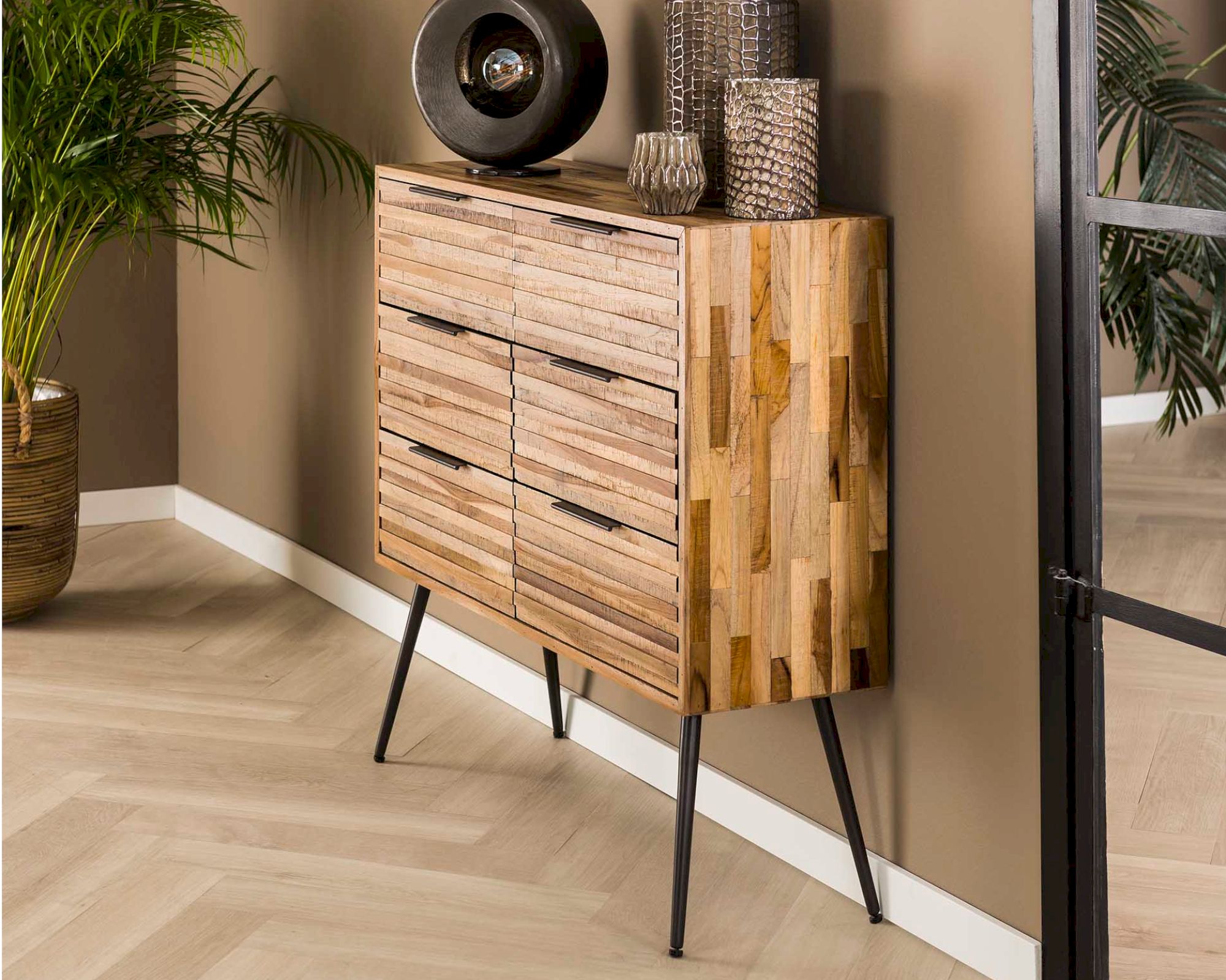 designline »Teca strip« Kommode 6 Schubladen