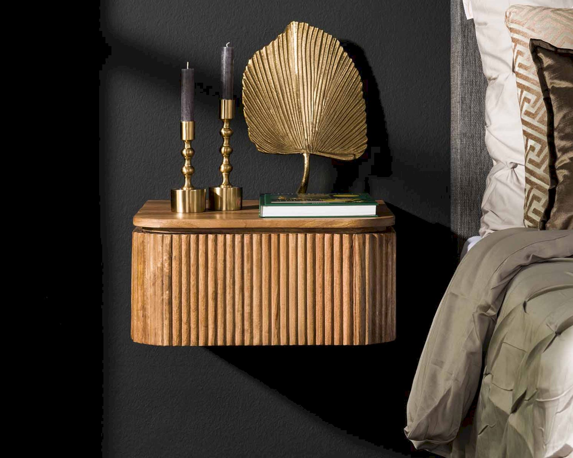 designline »Wave« Nachttisch aus Mangoholz
