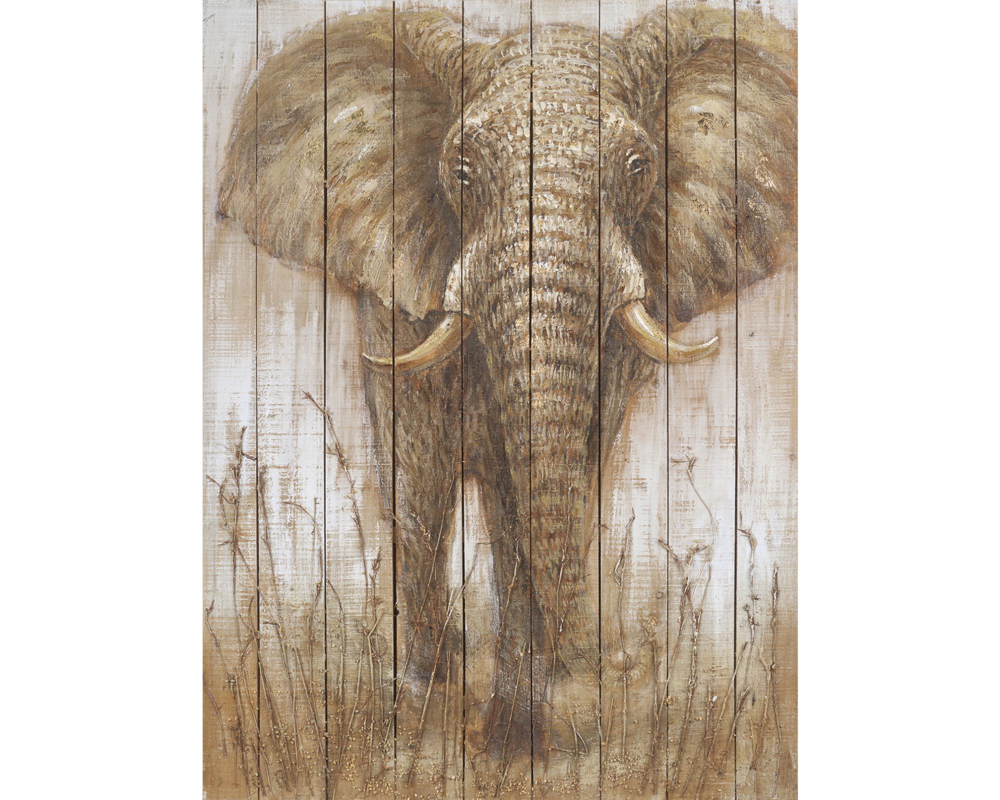 die Faktorei »Elefant III« Wandbild auf Holz 90x120 cm