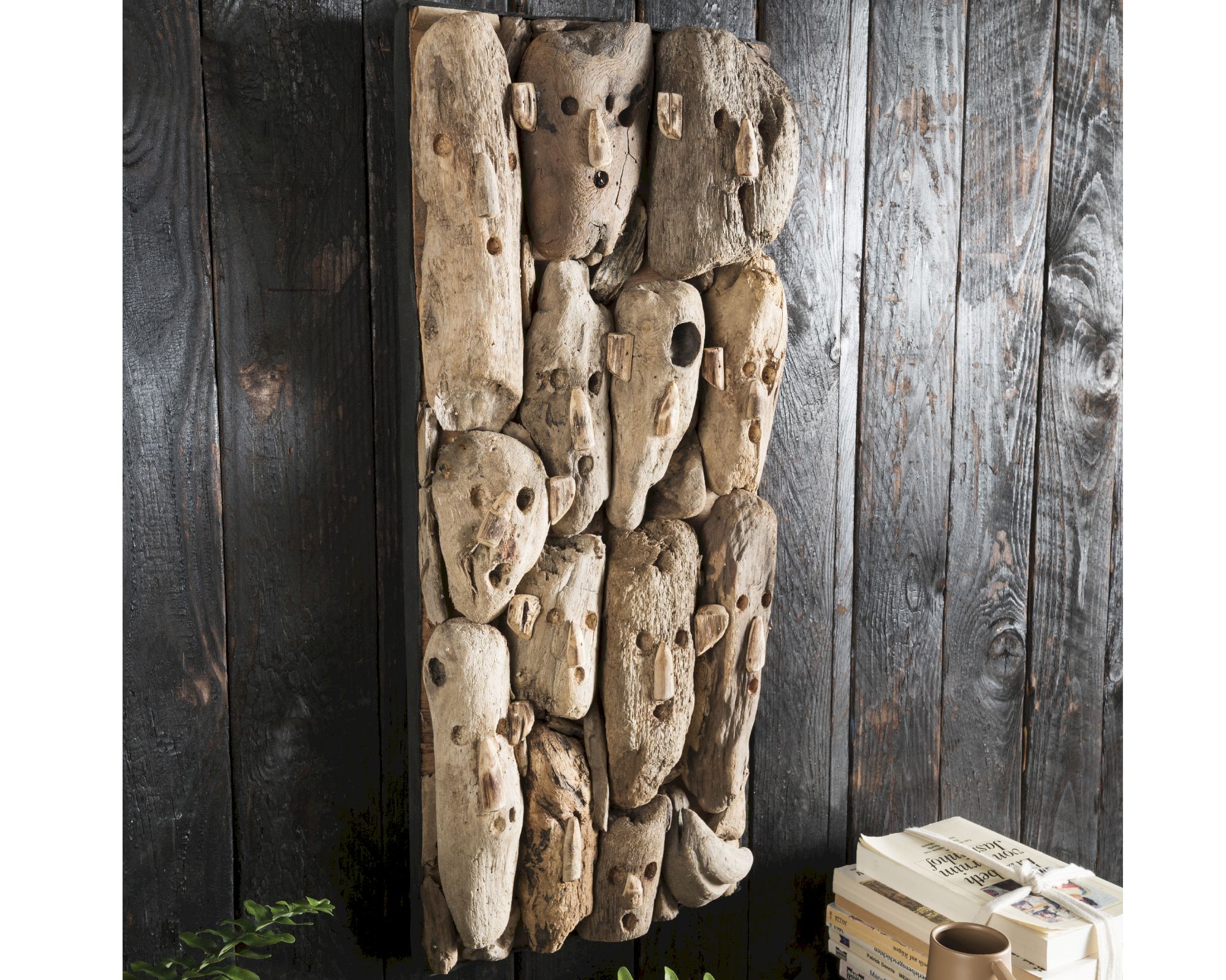 die Faktorei »Face« Wandbild aus Teakholz