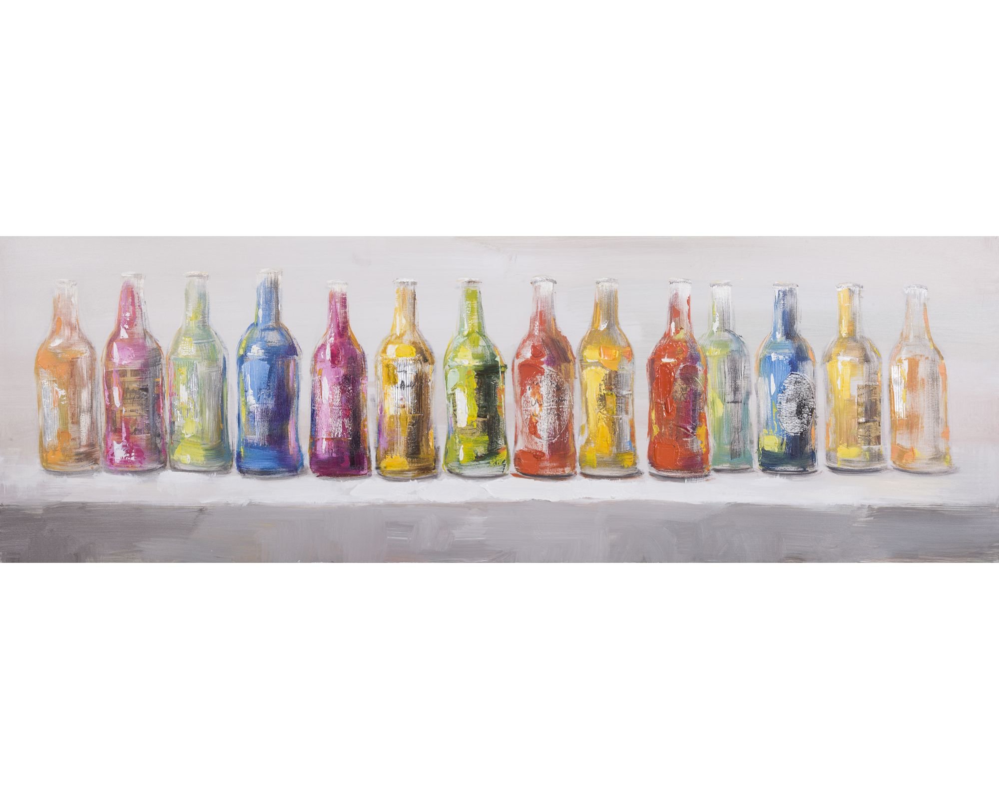 die Faktorei »Flaschenparade« Wandbild 150x50 cm