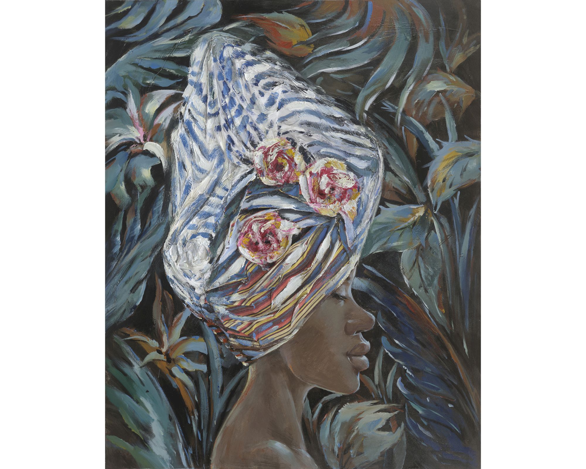 die Faktorei »Frau mit Turban II« Wandbild 120x150 cm