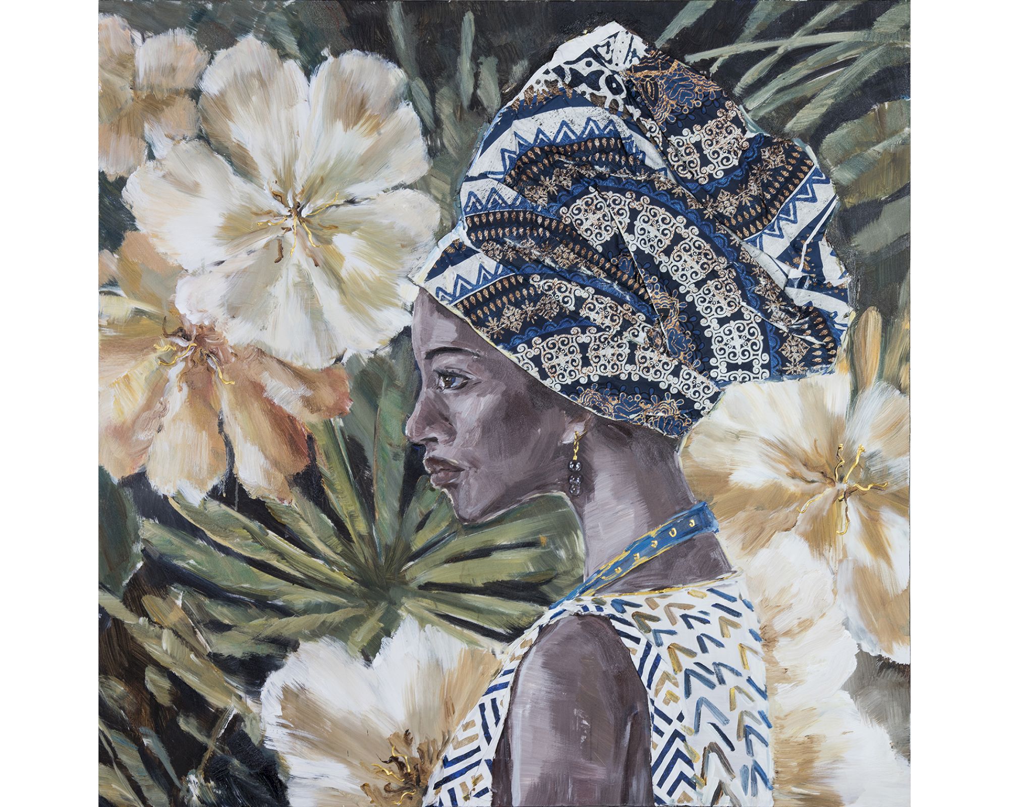 die Faktorei »Frau mit Turban III« Wandbild 120x120 cm