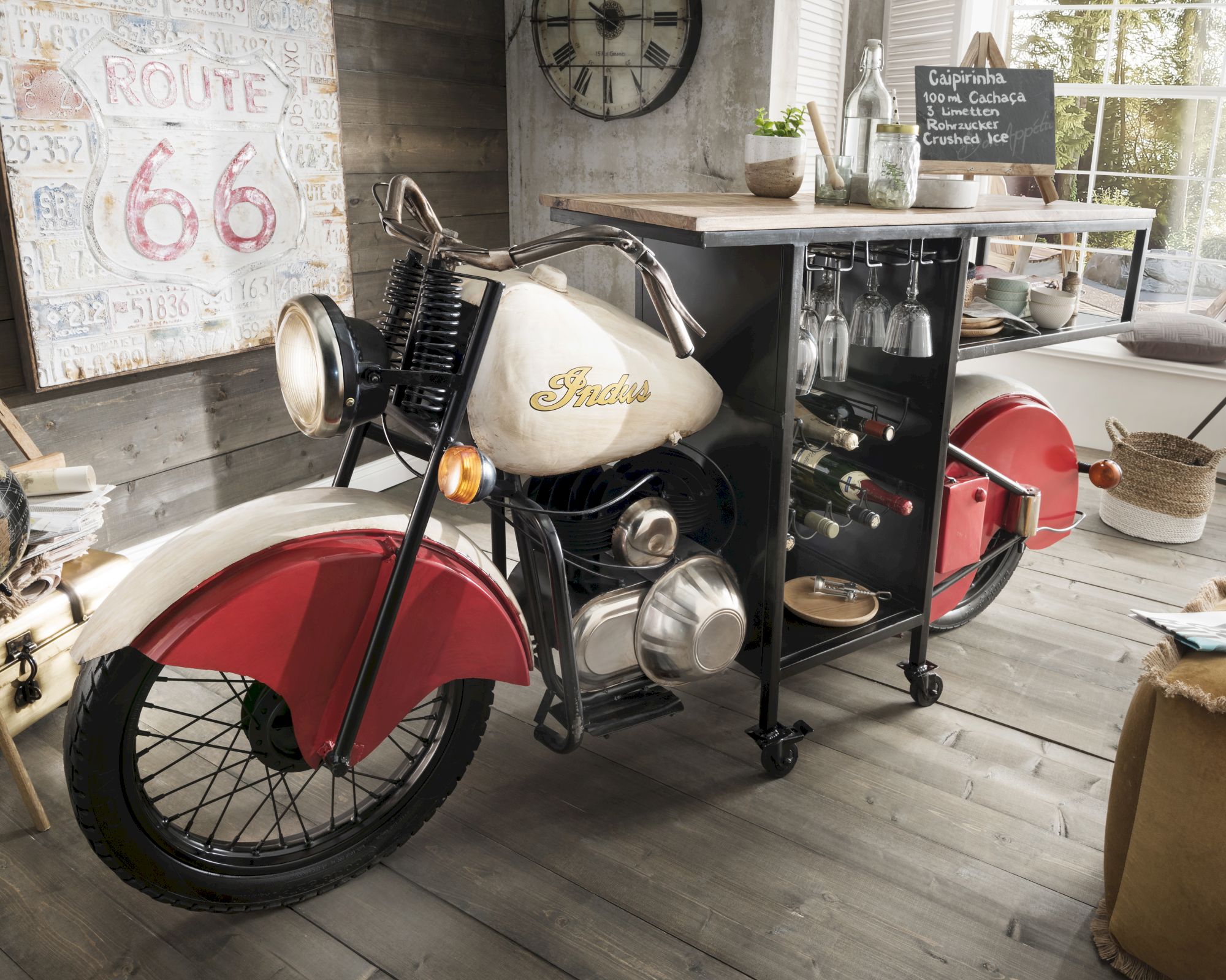 die Faktorei »Glider« Unikat Motobike-Bar 236x99x46 cm